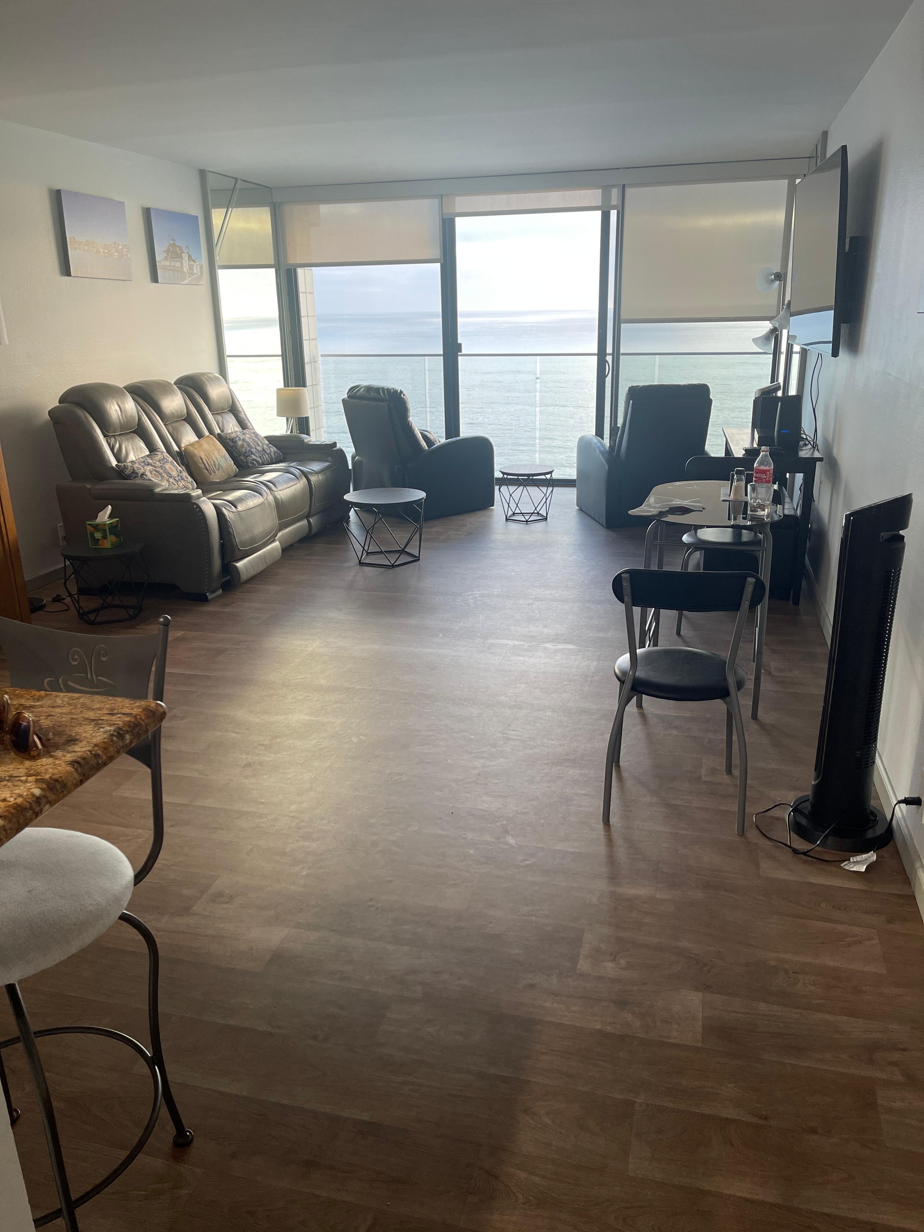 The living room.