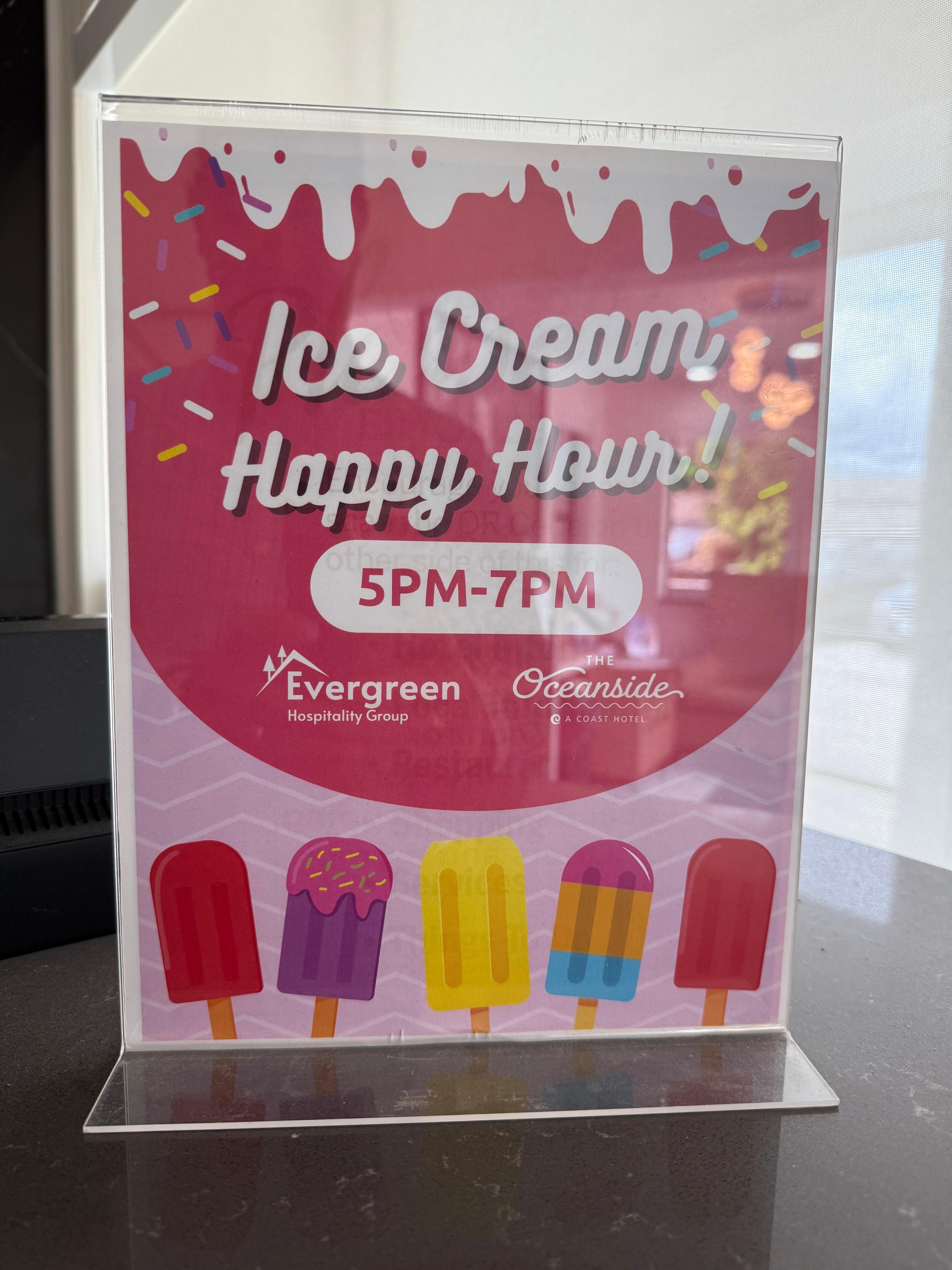They give out ice cream bars from 5-7. Pretty cool concept. I’ve never seen that before! 