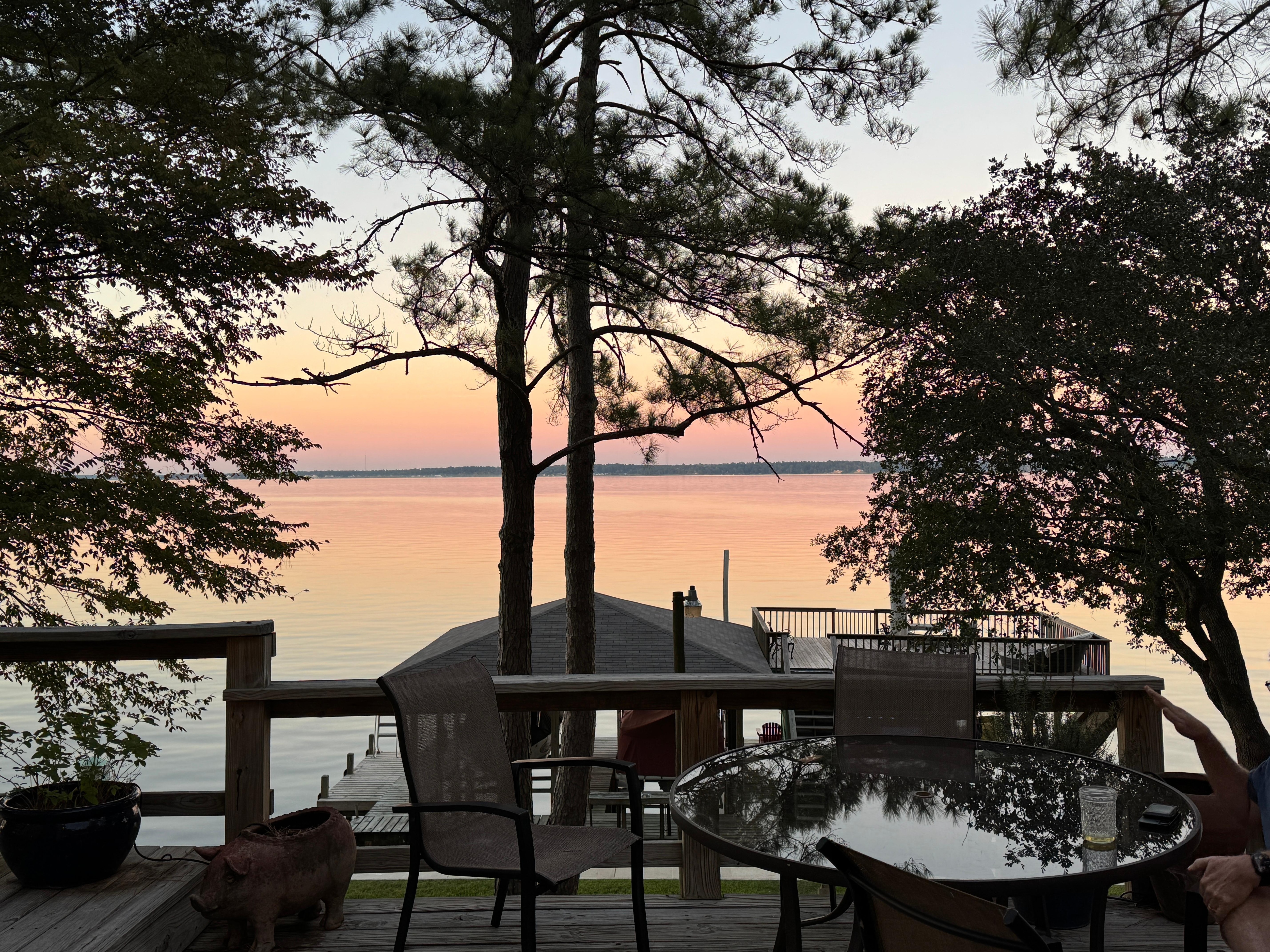 Sunset from back porch deck