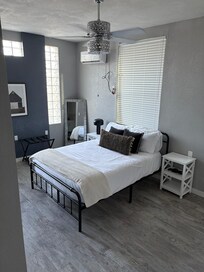 master bed at 6am. Bright as can be