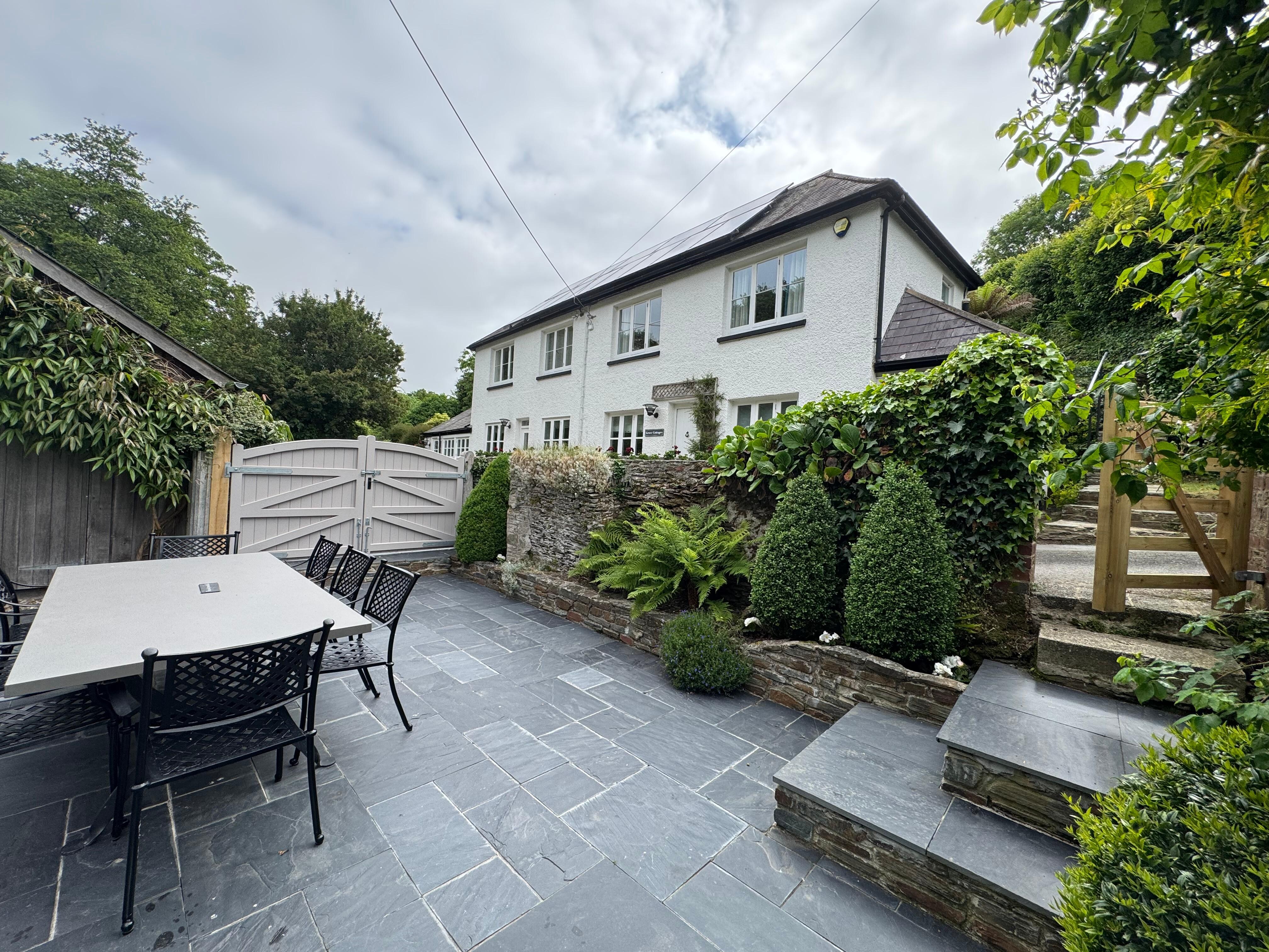 From the patio across the lane