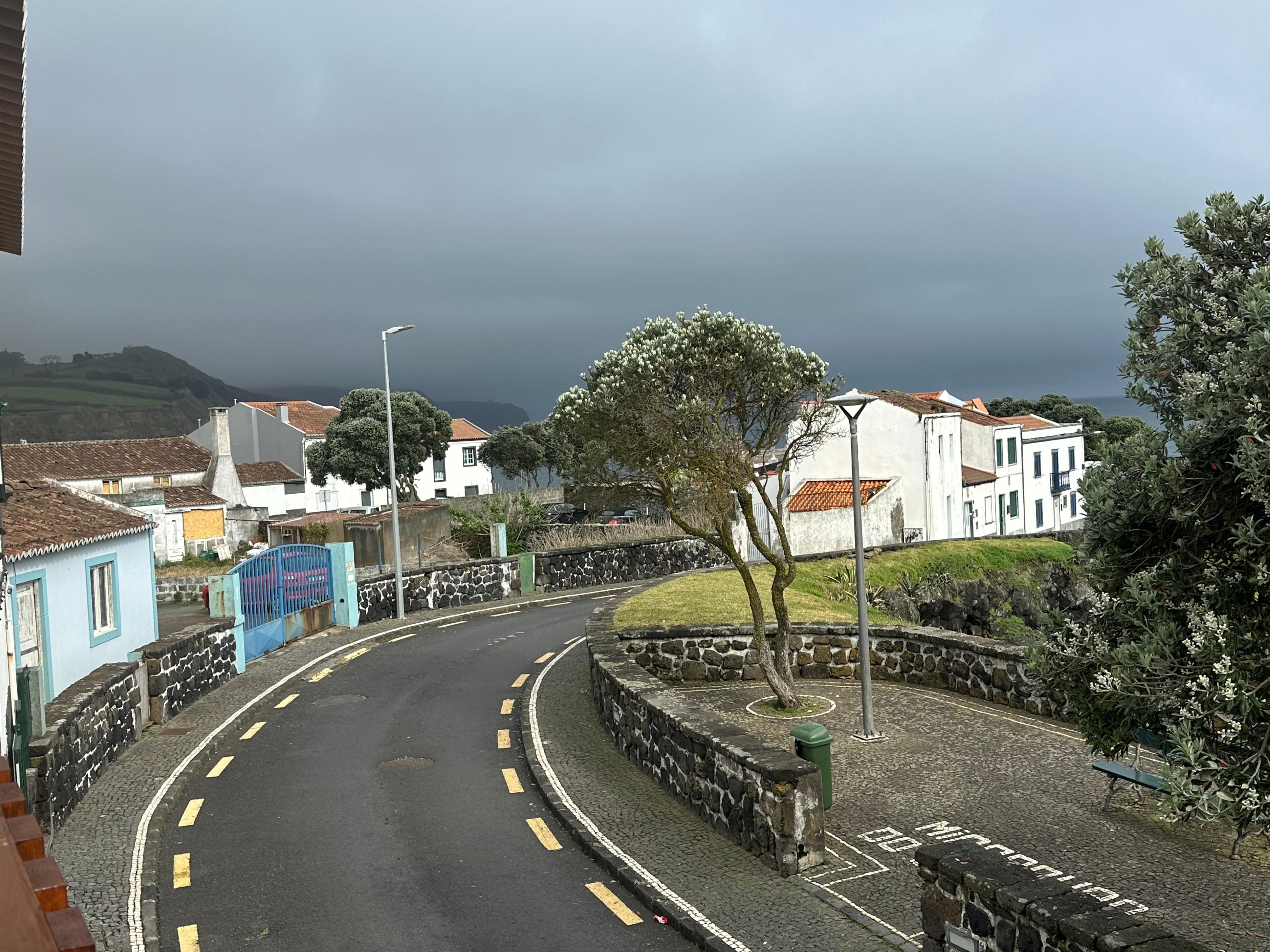 View of the street from the balcony