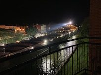 Freighter sighted right off balcony