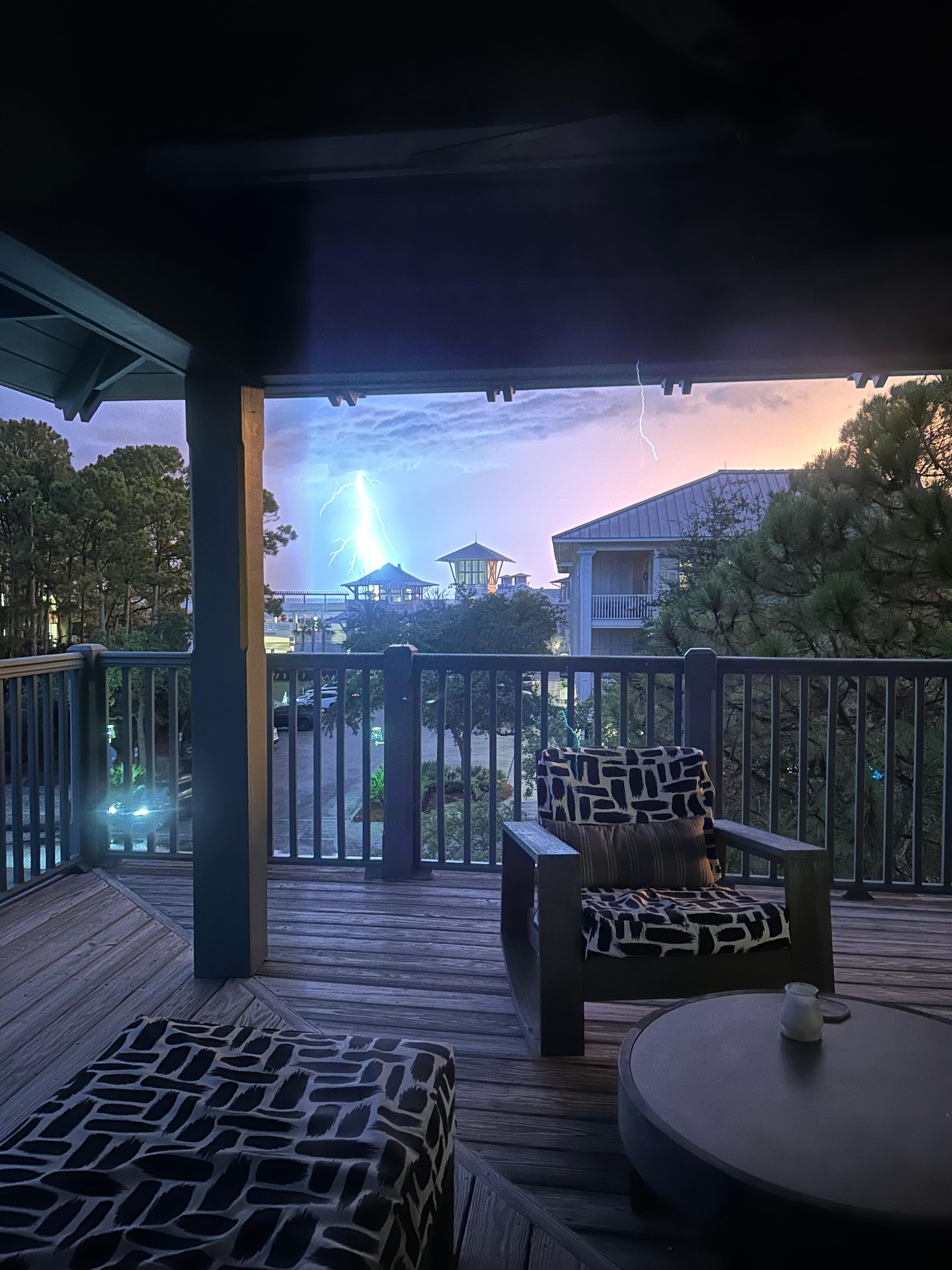Got to see a lightning show from the porch!