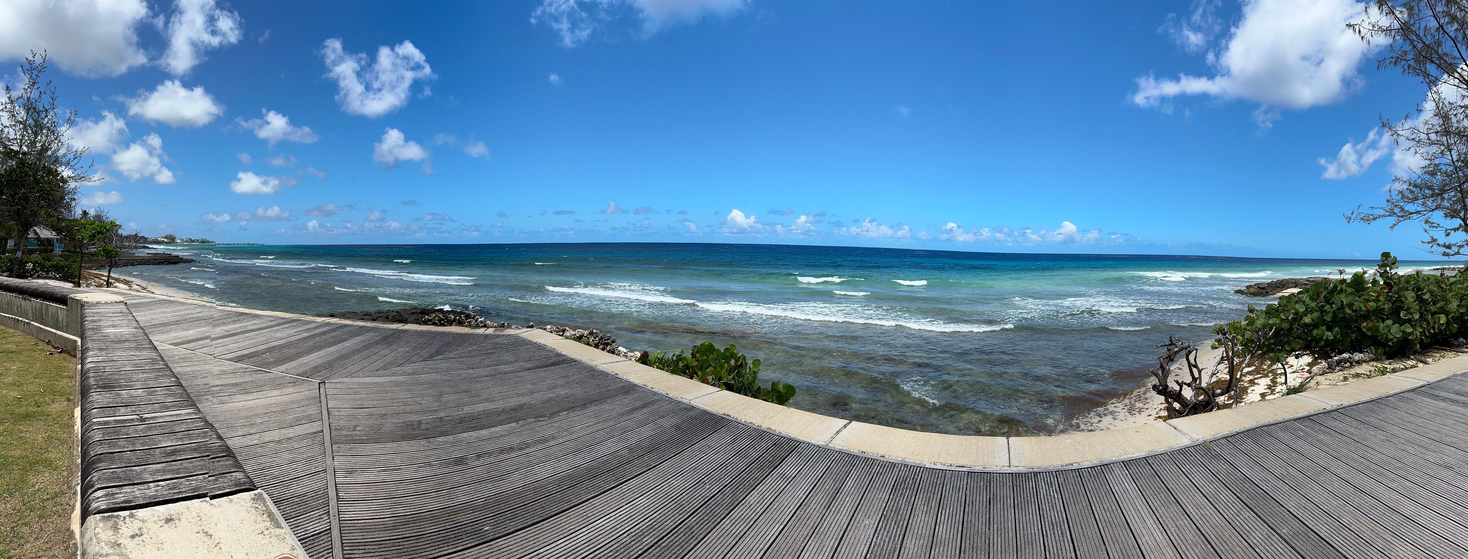 Boardwalk between the hotel and ocean