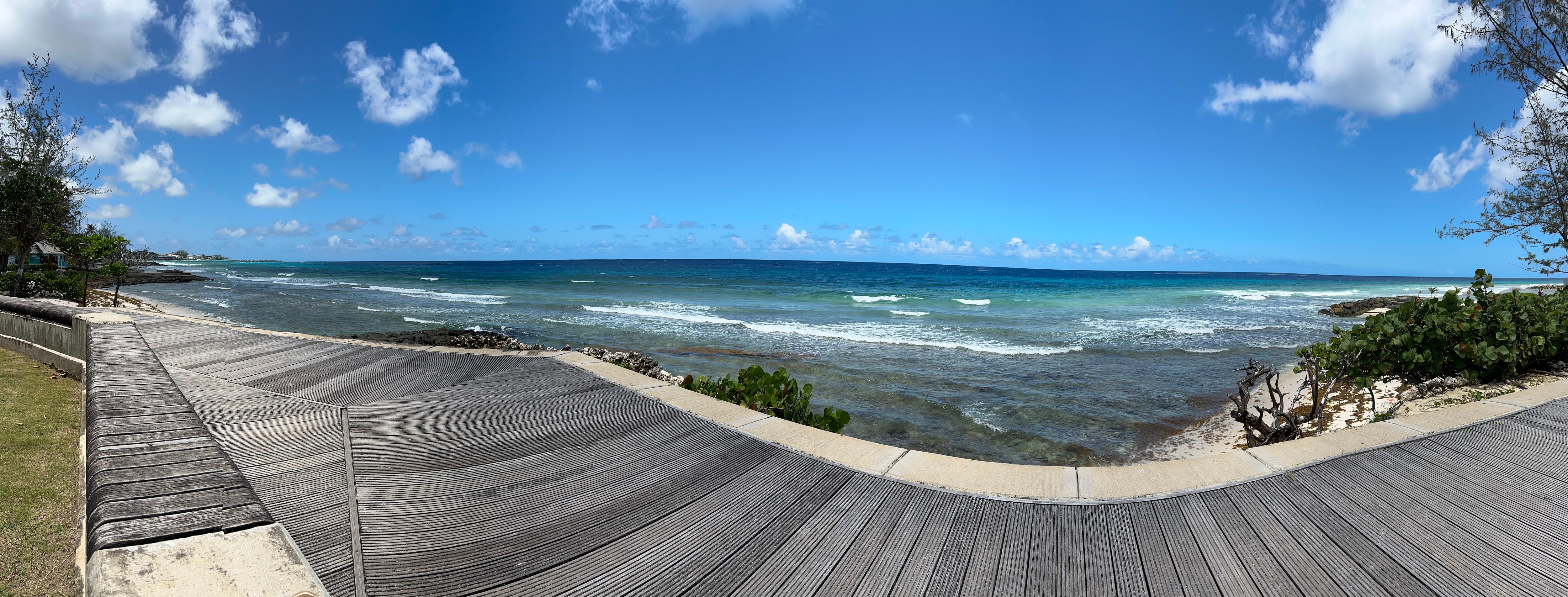 Boardwalk between the hotel and ocean