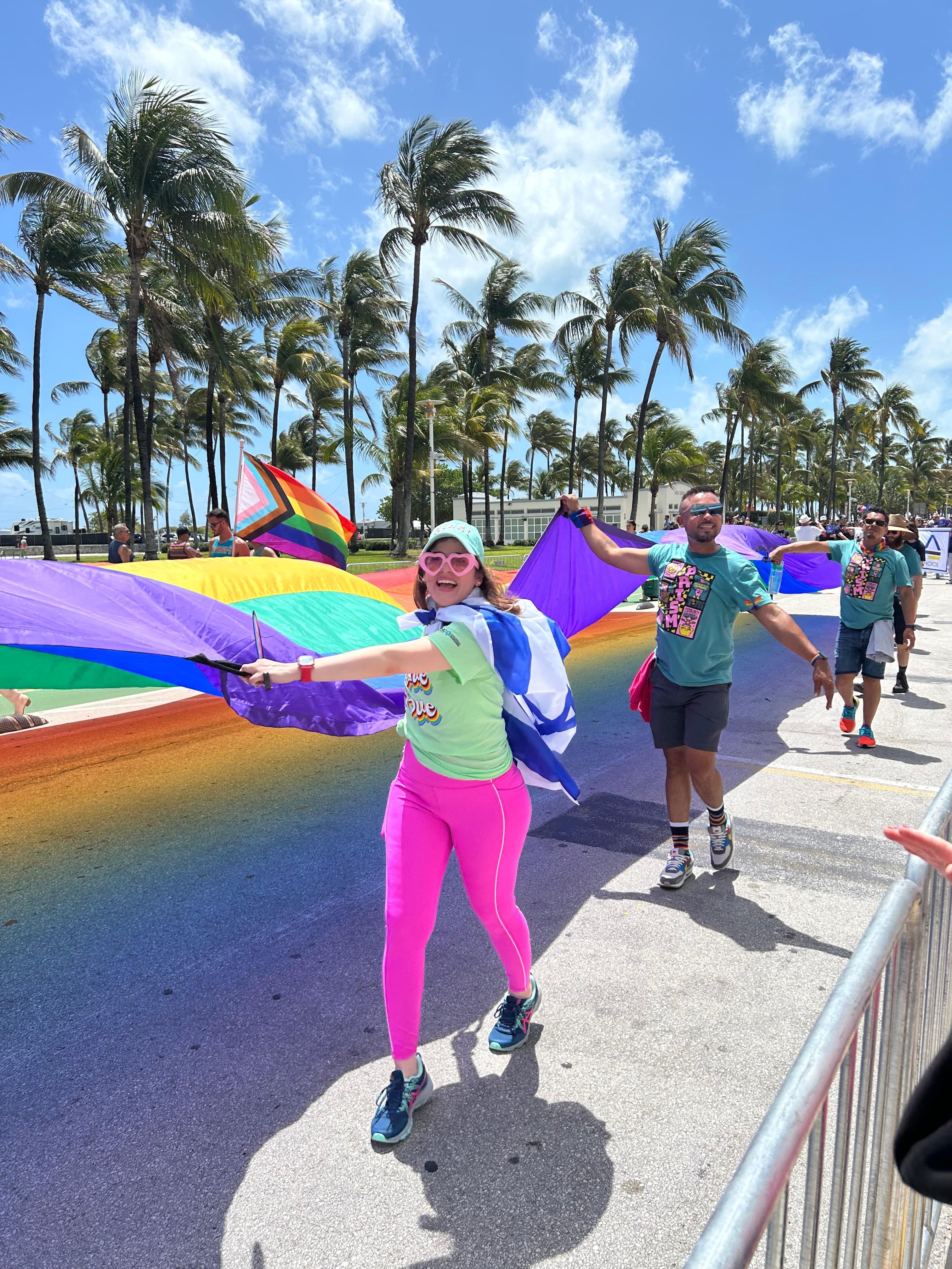 Pride parade happening just as we arrived. 