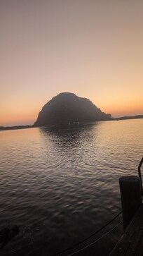 Morro Bay the Rock at sunset.