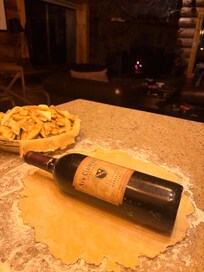 The only thing missing in the kitchen was a rolling pin for home made pie. But I found an easy fix for that:)