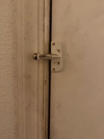 Had no door stopper on the door when I got there this was a safety issue
