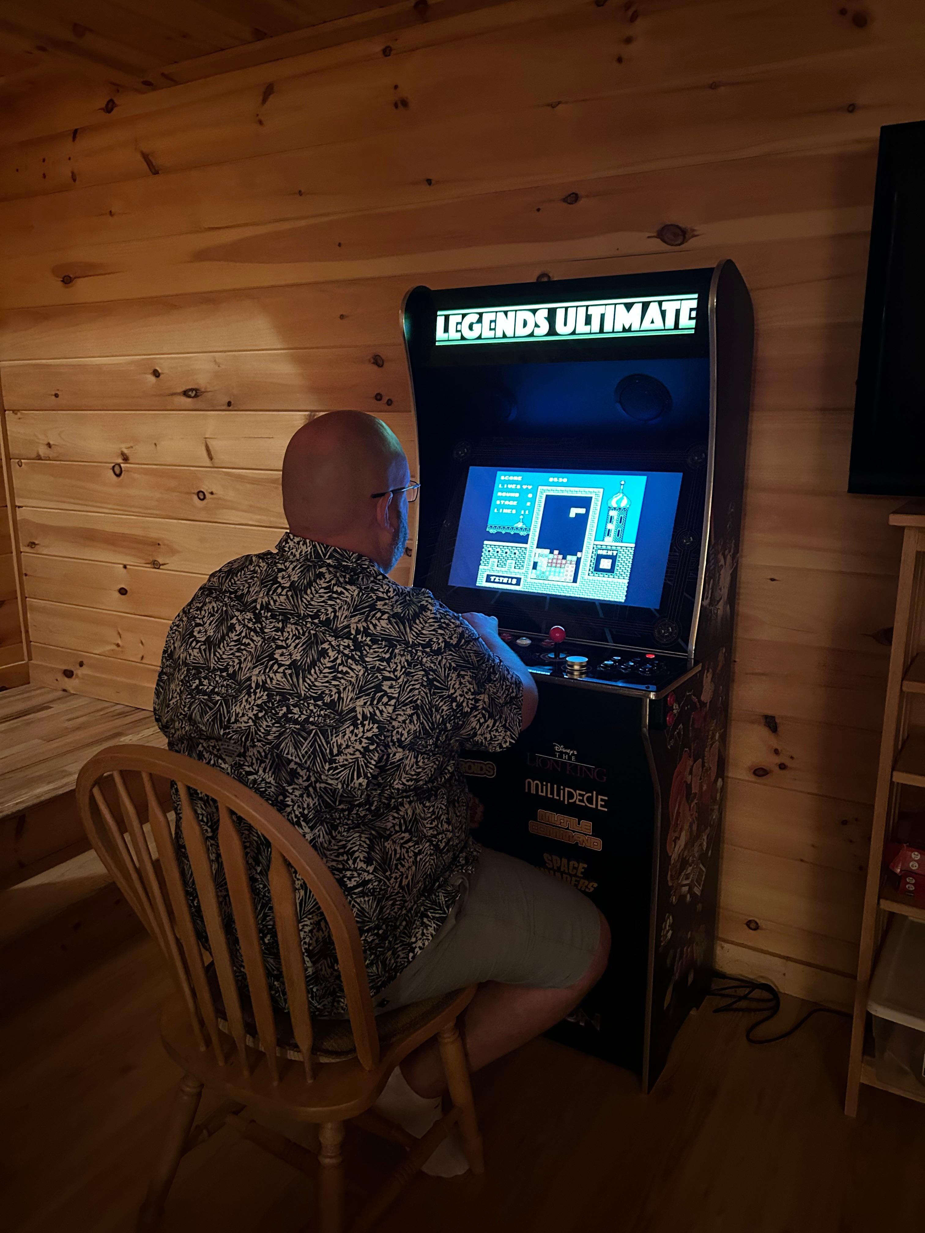 Hubby loved the gaming station!