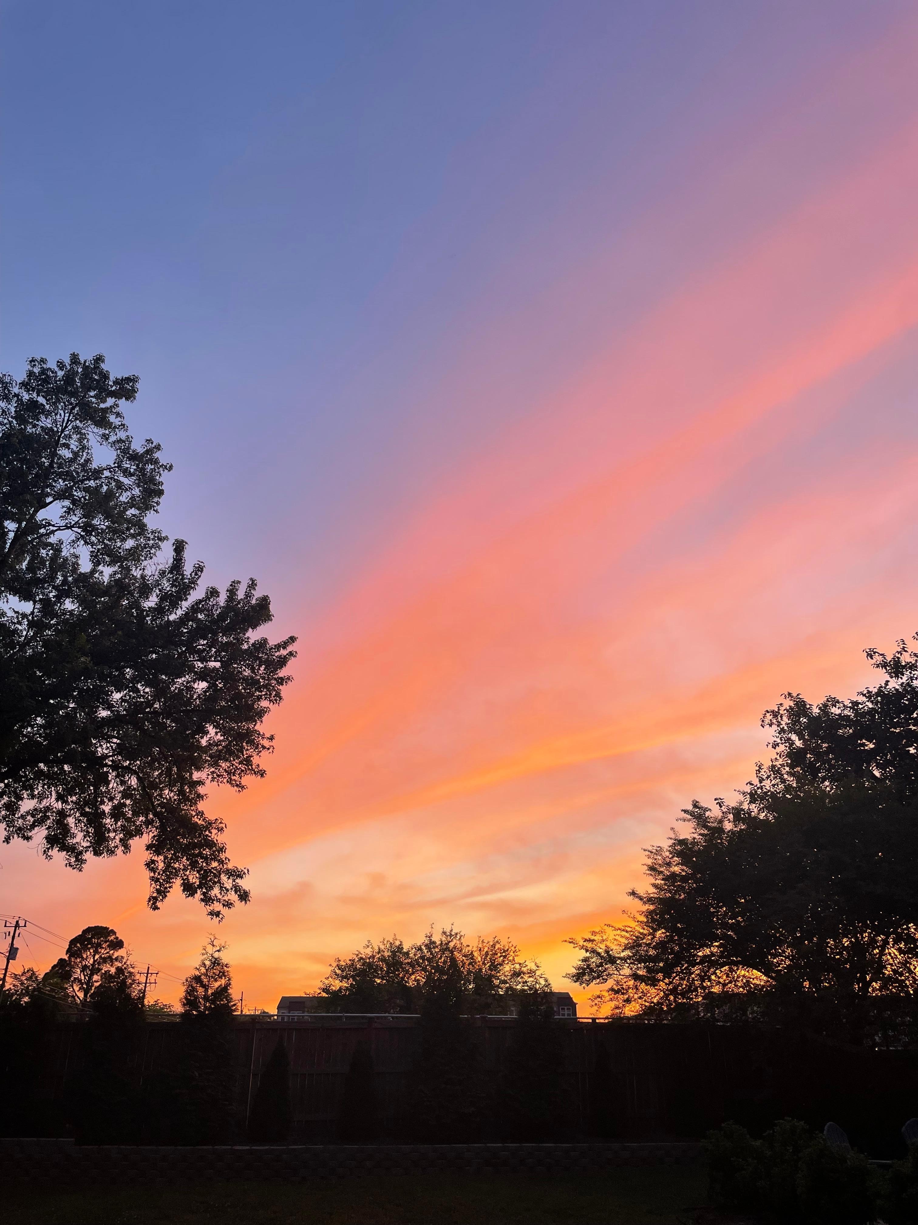 Evening sky from backyard