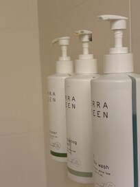Mold on shampoo container in the middle , and containers were empty