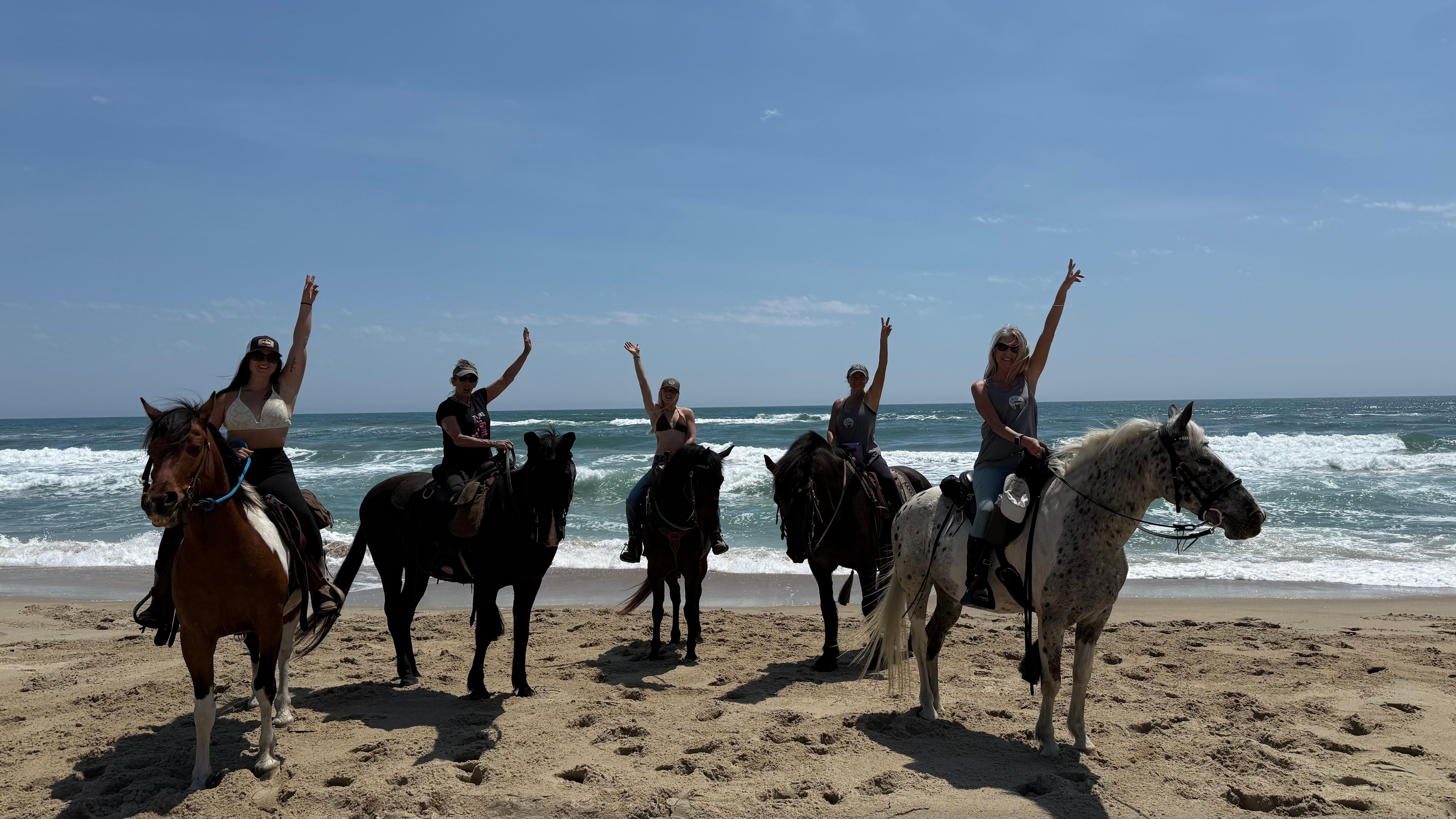 Always great to be able to ride your own horses on the beach.  Thanks to Sugar Ridge Ranch for having such a wonderful place to house our horses. 