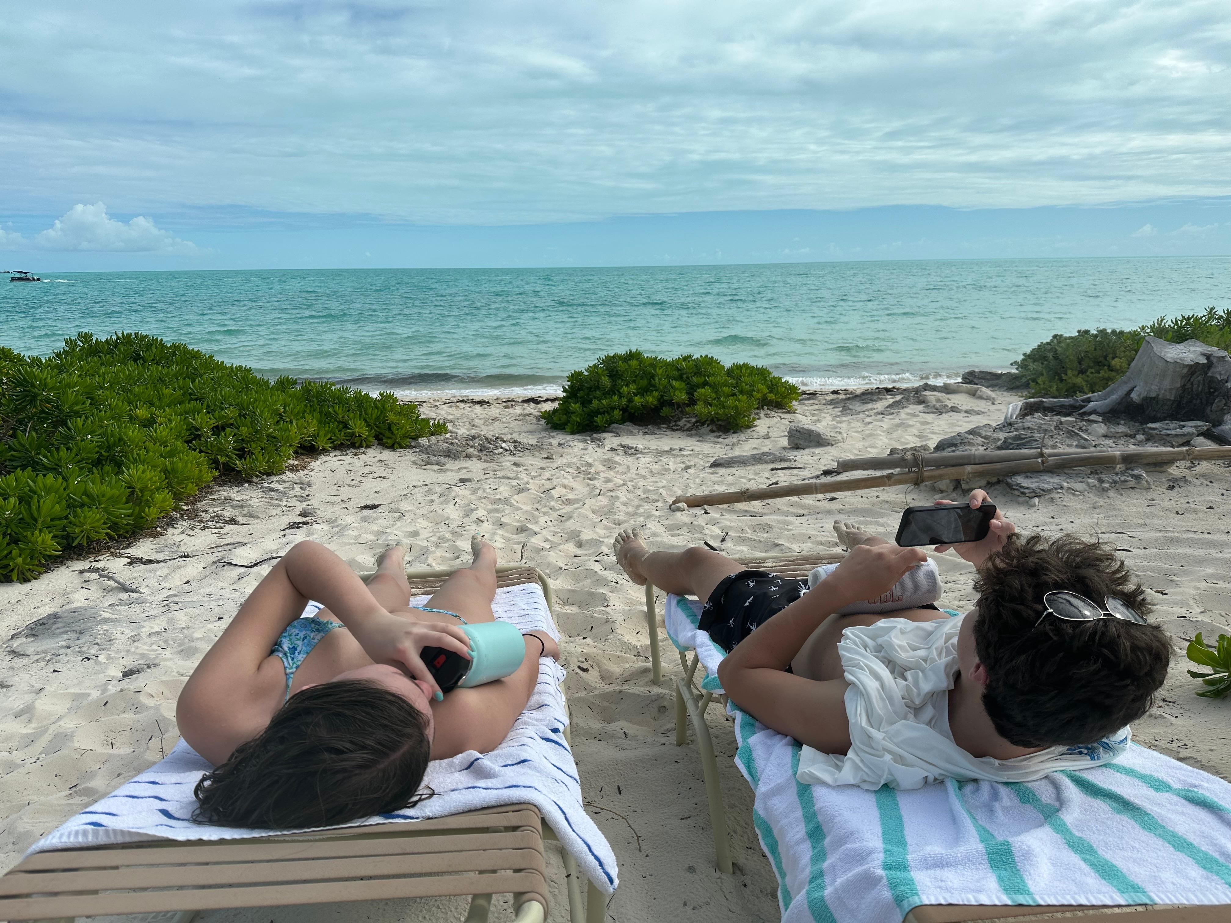 Nice place to lay out in the “backyard”