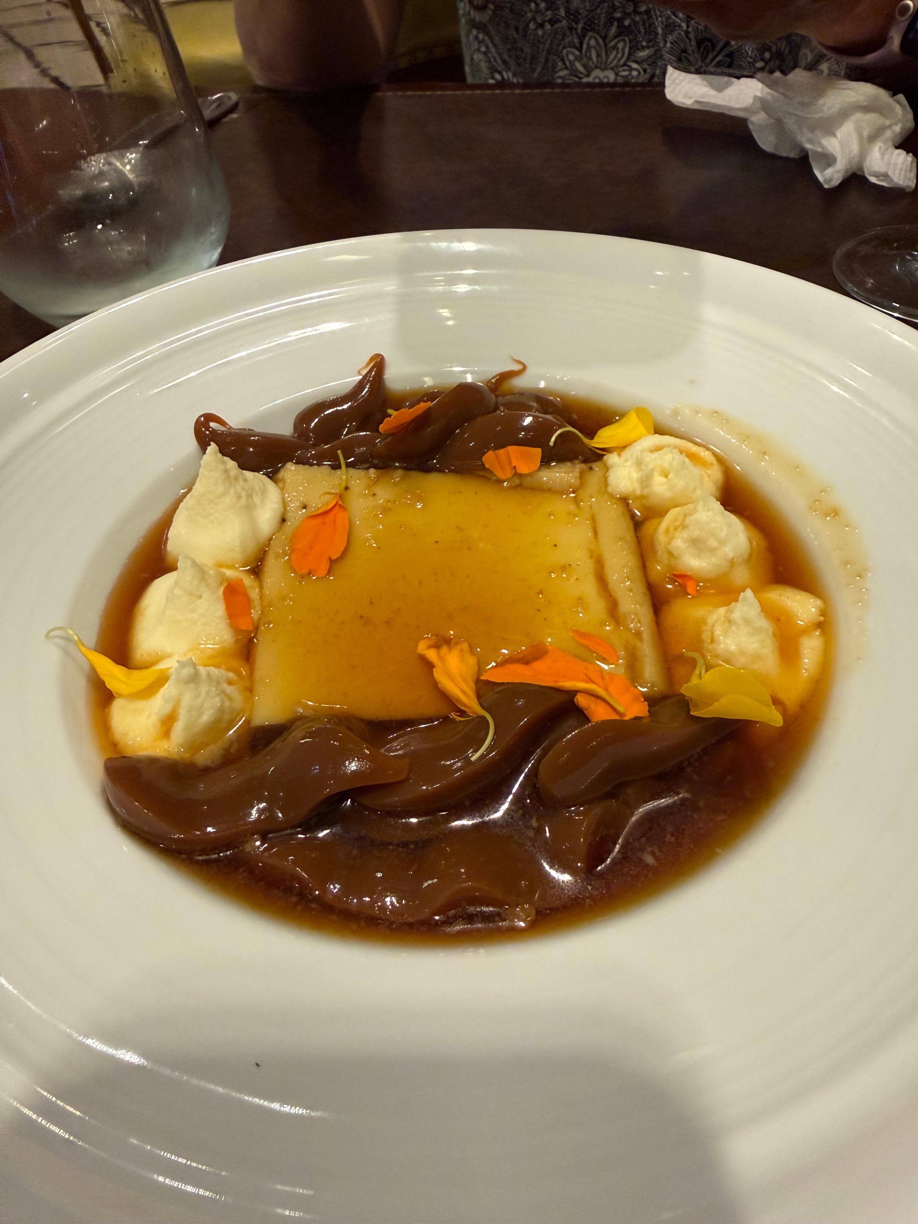 Their flan was amazing. 