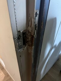 Floor “secure” door busted