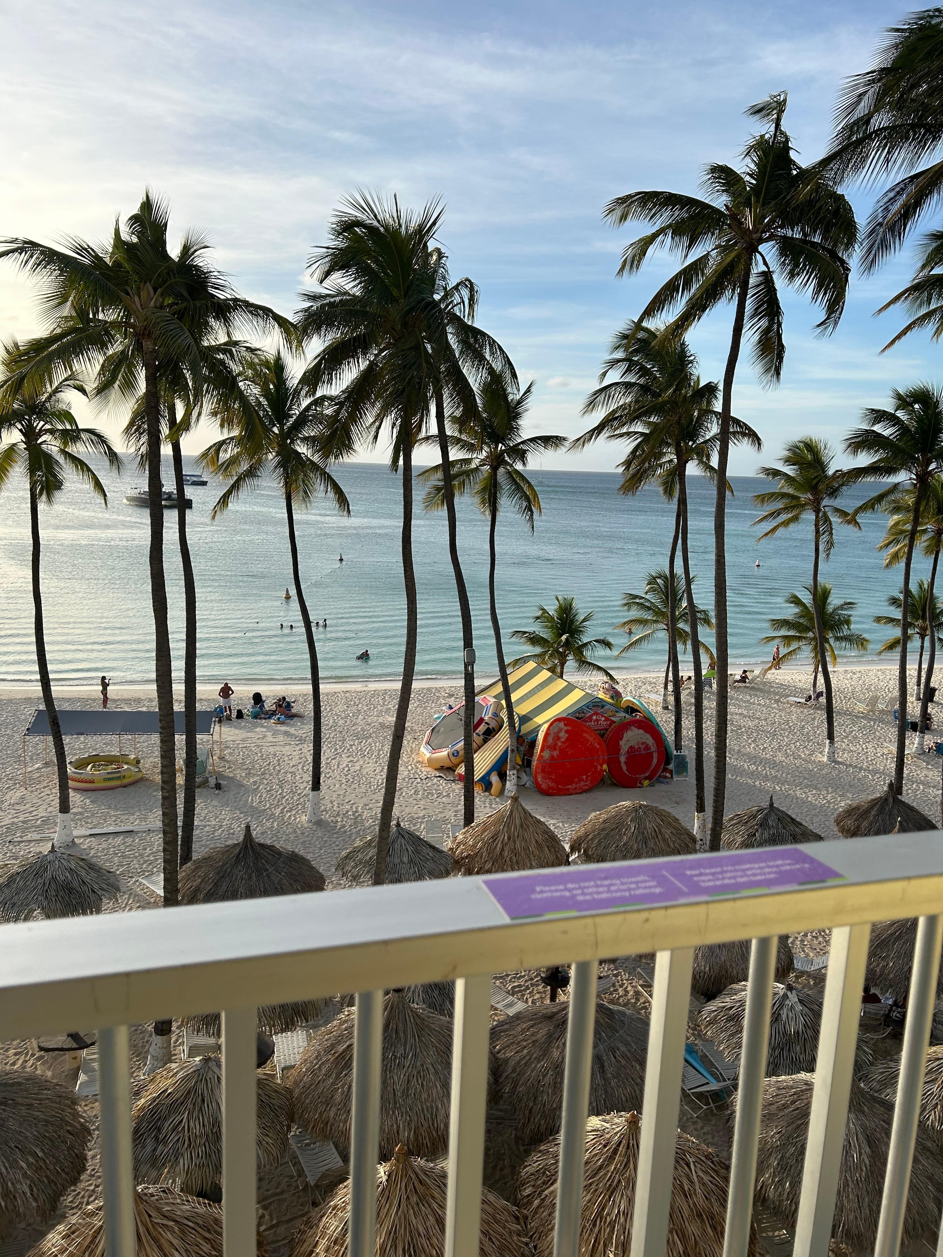 View from our 4th floor ocean front room!  Perfect!