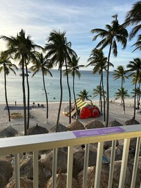 View from our 4th floor ocean front room! Perfect!