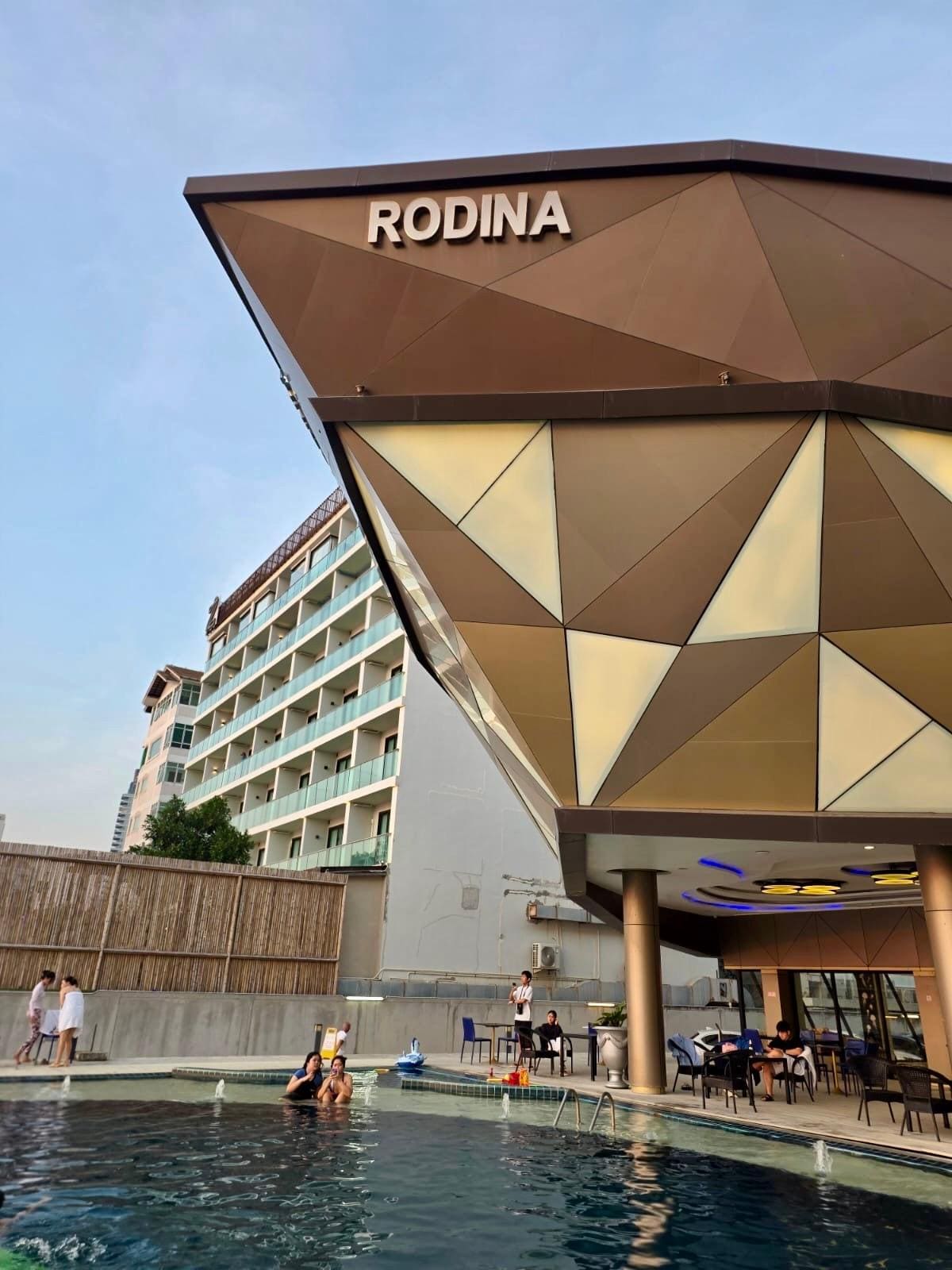 The front of the hotel