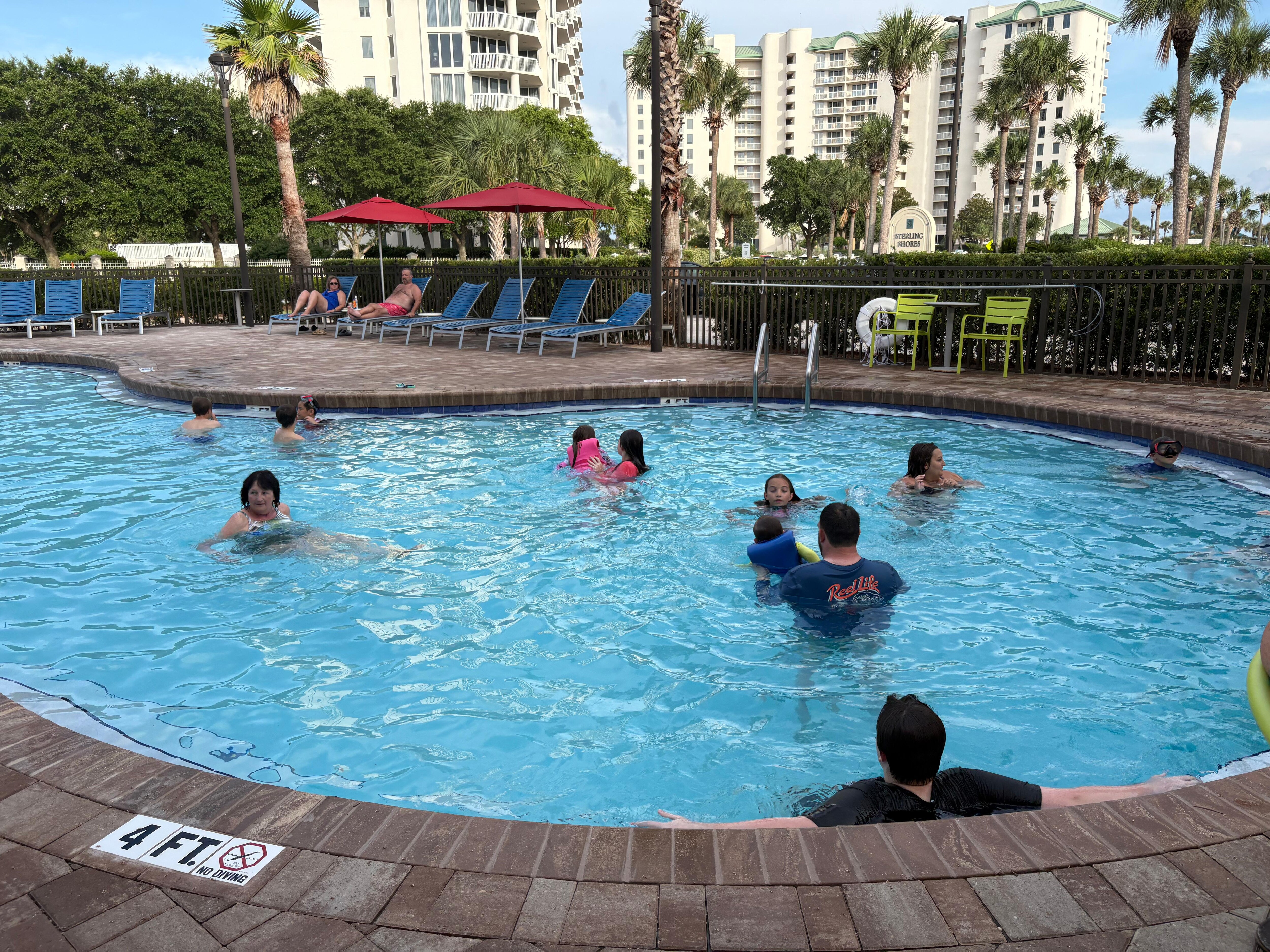 The pool was very nice.
