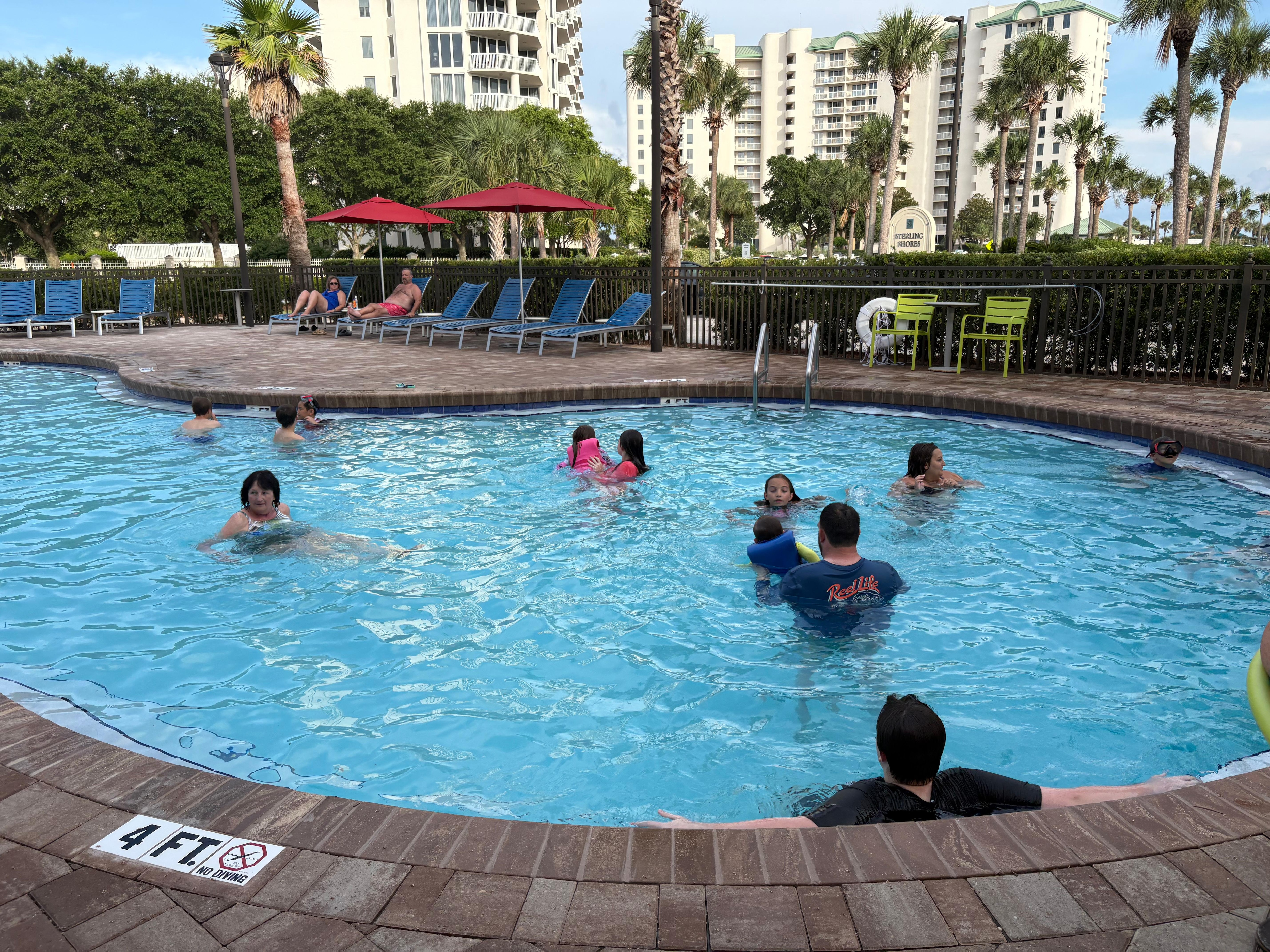 The pool was very nice.