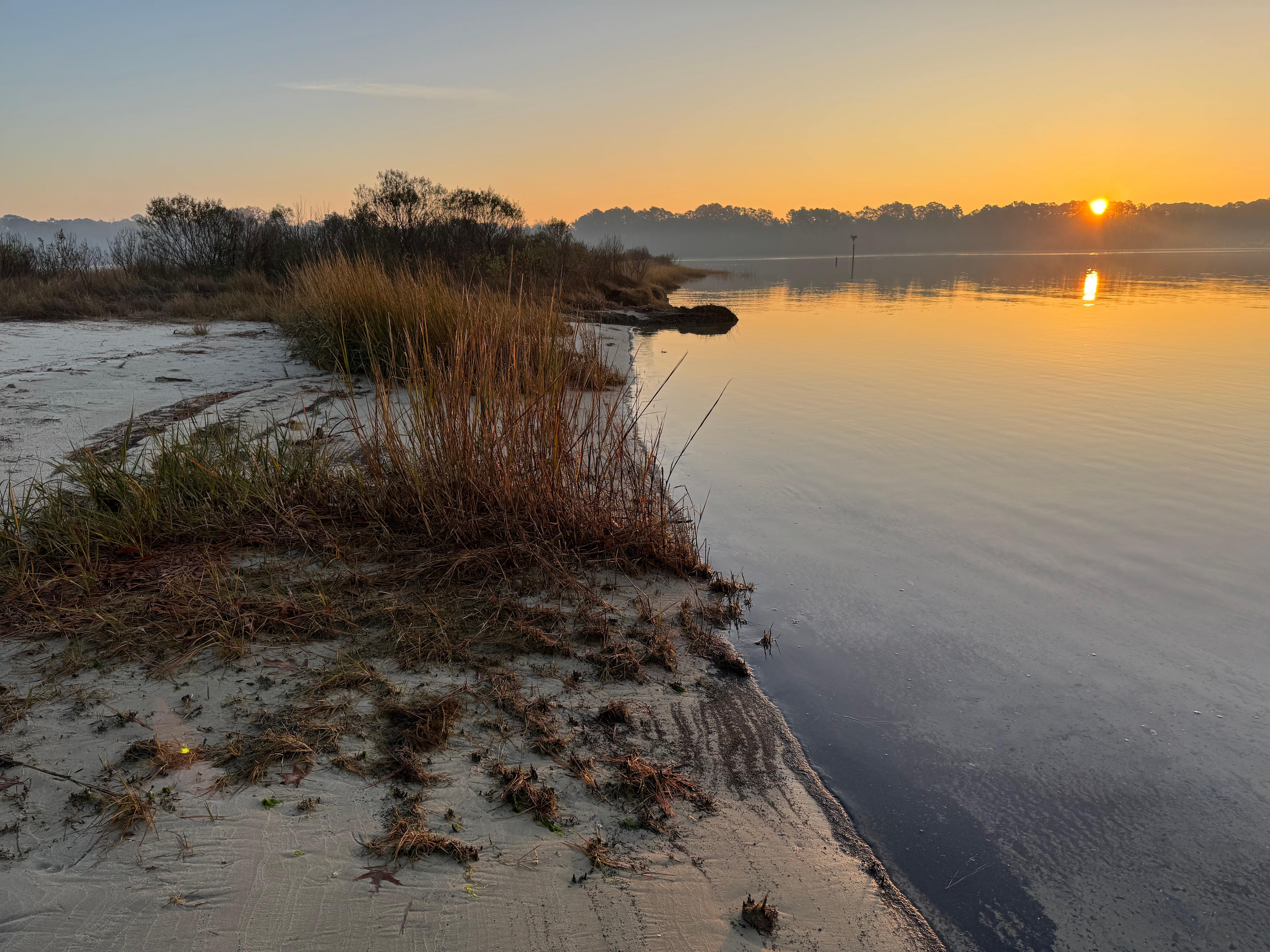 Sunrise at the community beach.
