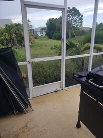 Weeds blocking door