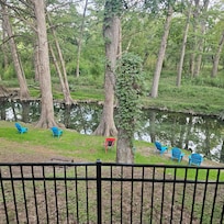 View from back patio to water