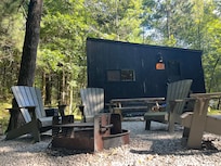 A view of the space from the fire pit.