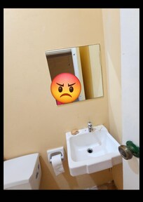 Cracked toilet cistern and weird sink