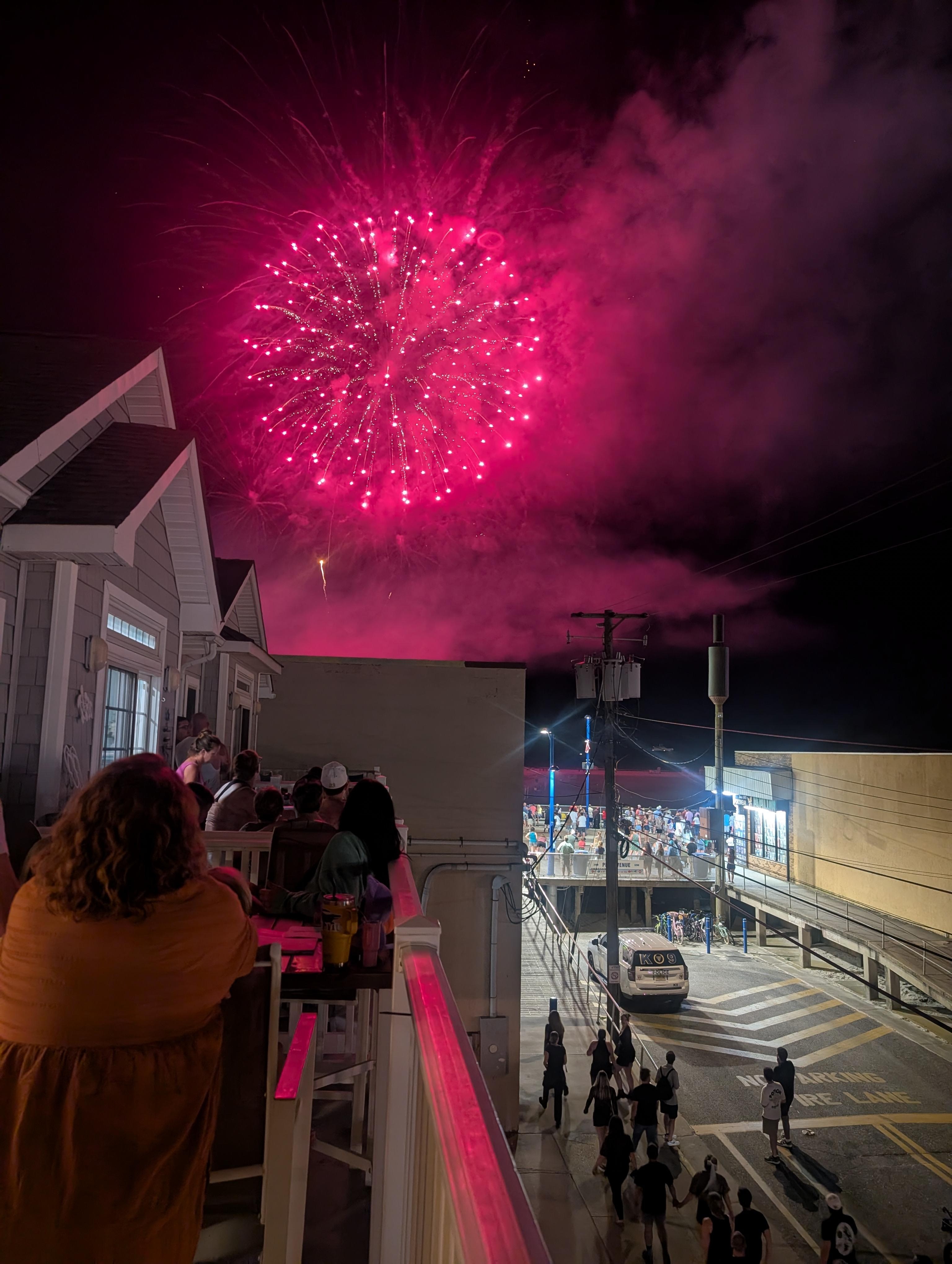 Fireworks from the balcony on Fridays 