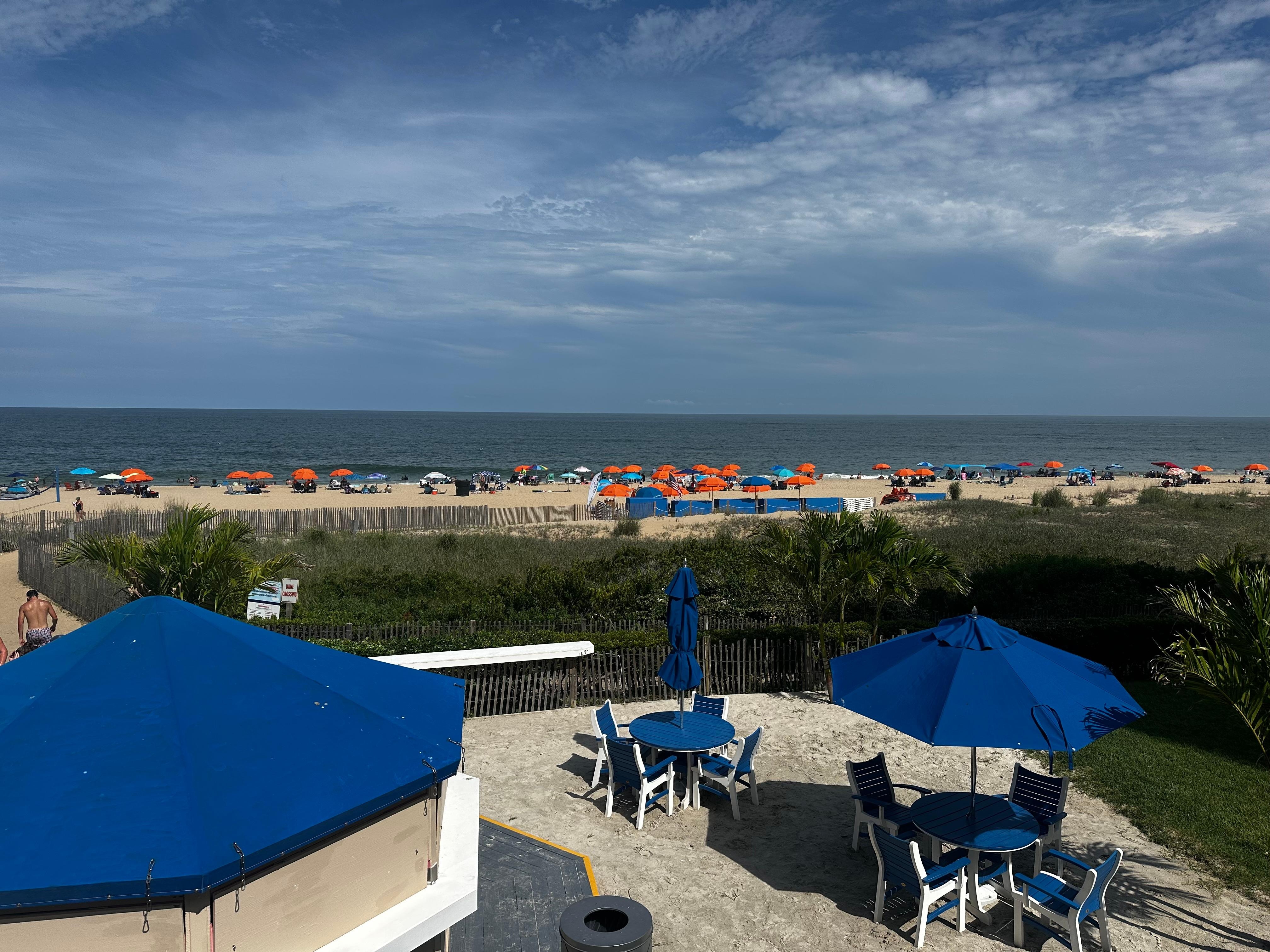 View from Current, the oceanfront patio with restaurant and bar.