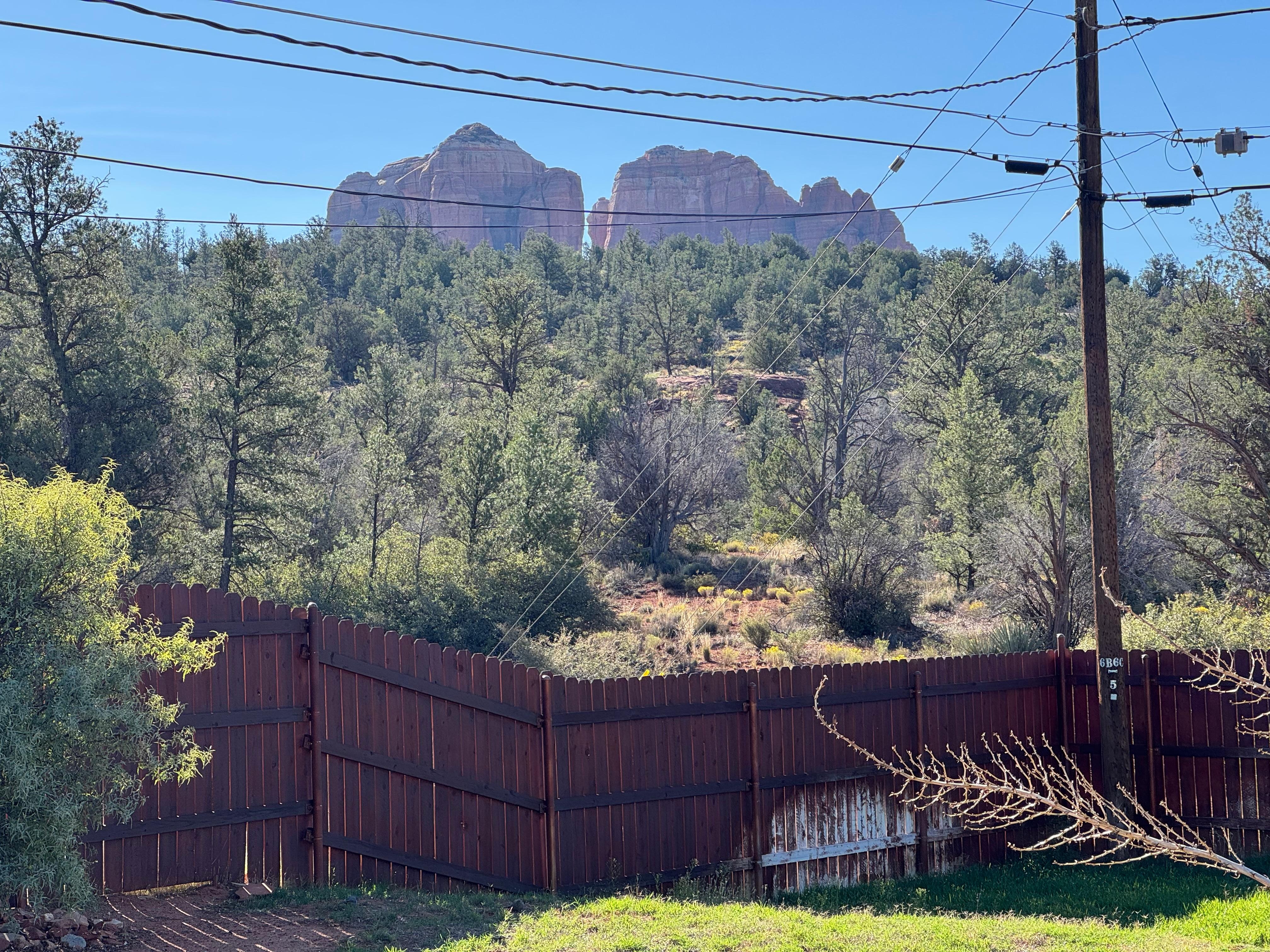 View of Cathedral Rock from the backyard