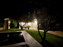 Nighttime in the garden.