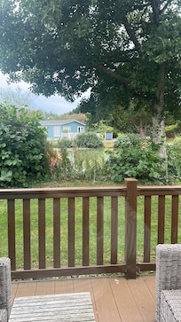 View from decking