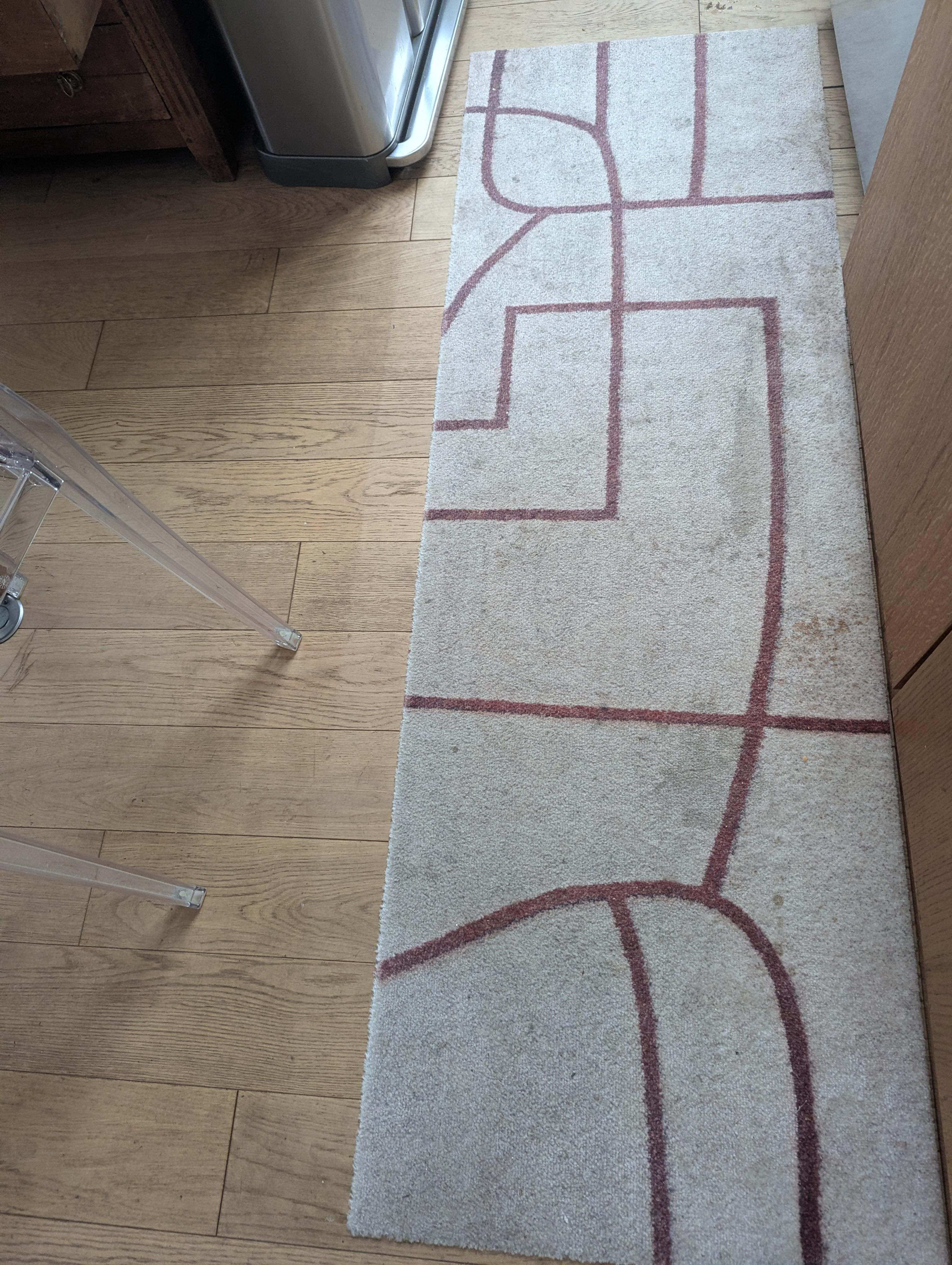 Stained kitchen rug
