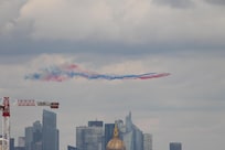 Fly over on la FĂȘte Nationale Française, taken from the balcony.