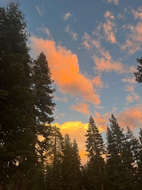 Sunset right outside the deck!