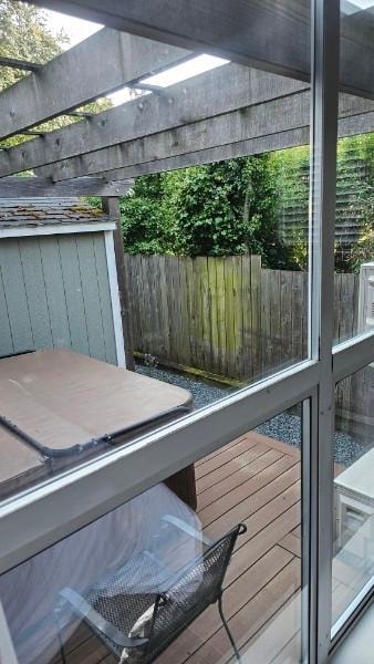 Actual state of terrace, one of the chairs I had to move away from the window to open to cool unit down b/c of AC not working.