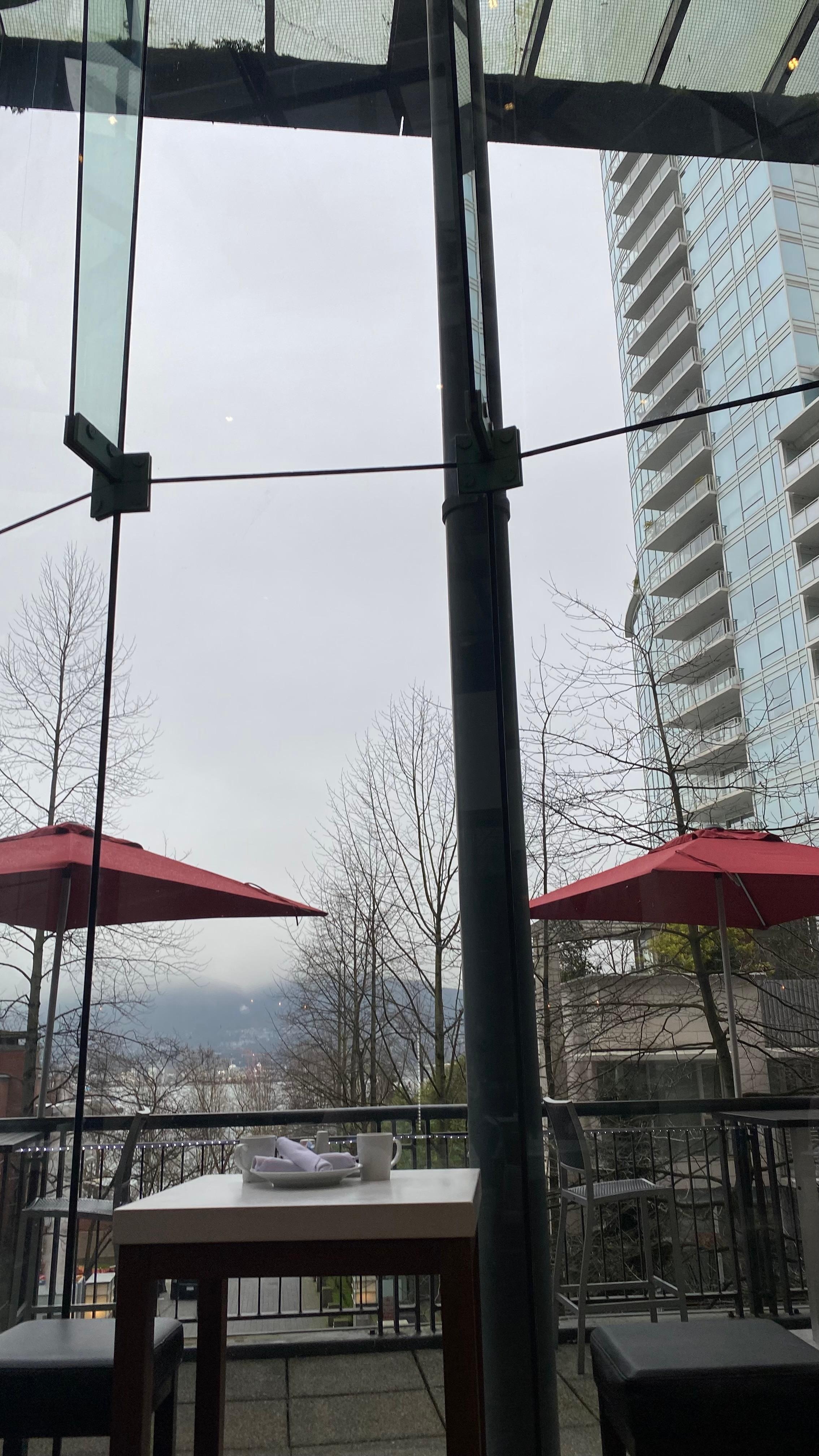 View from the hotel restaurant