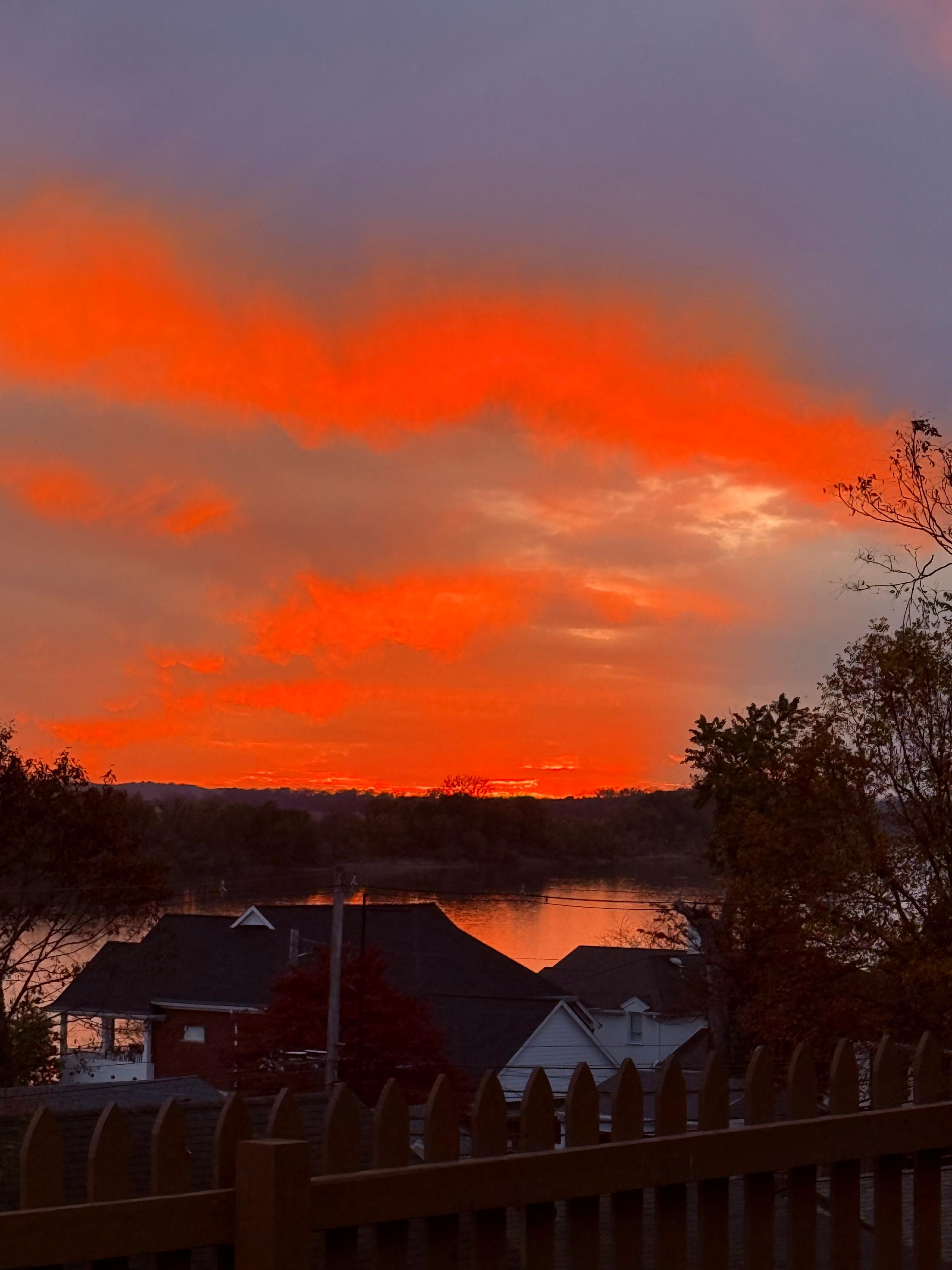 Sunset from the porch 