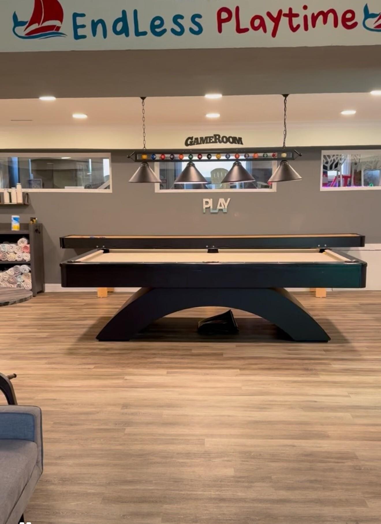 Game room. First level entrance. 