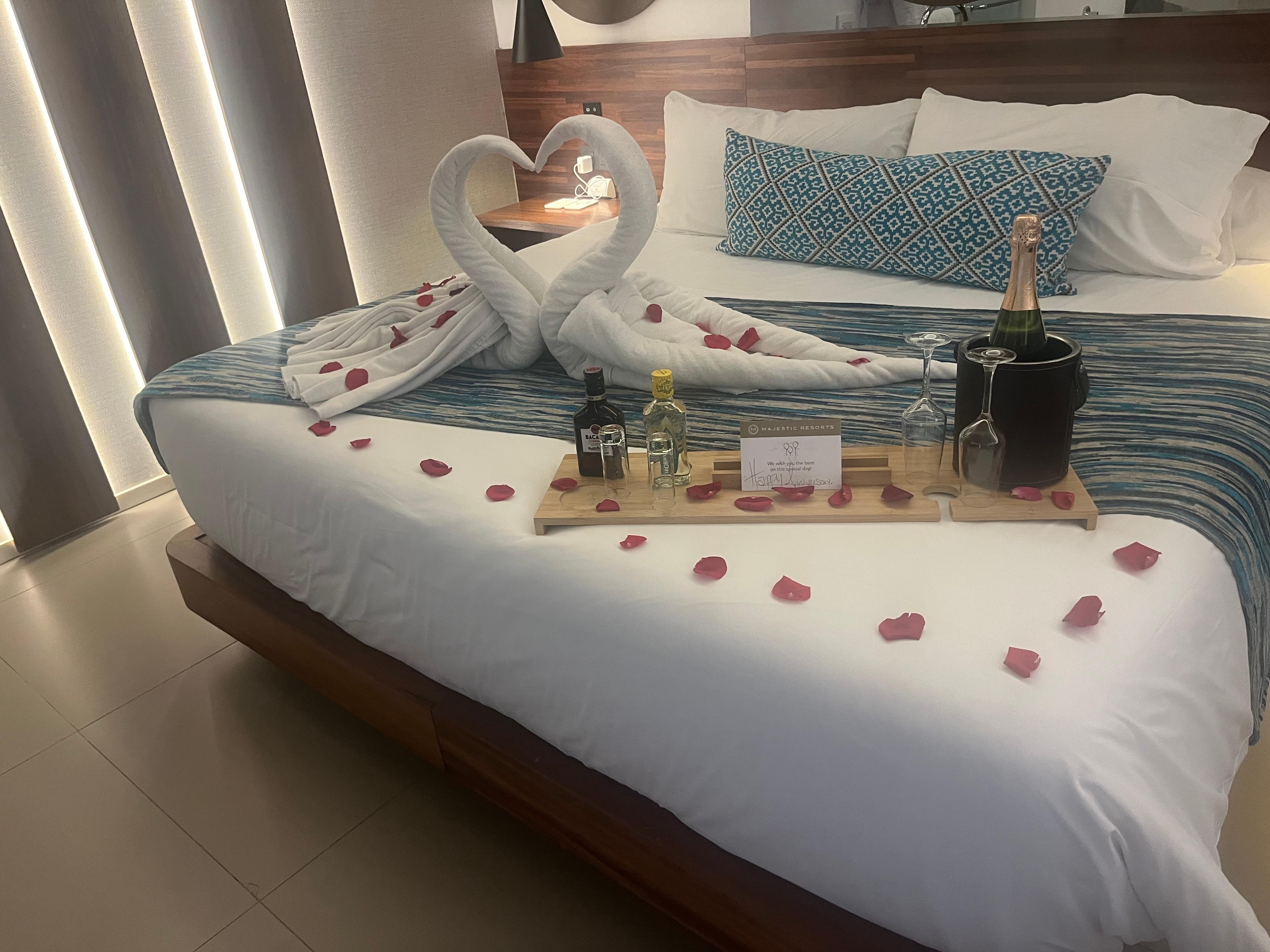 Our surprise arranged by our butler Felipe for our anniversary.
