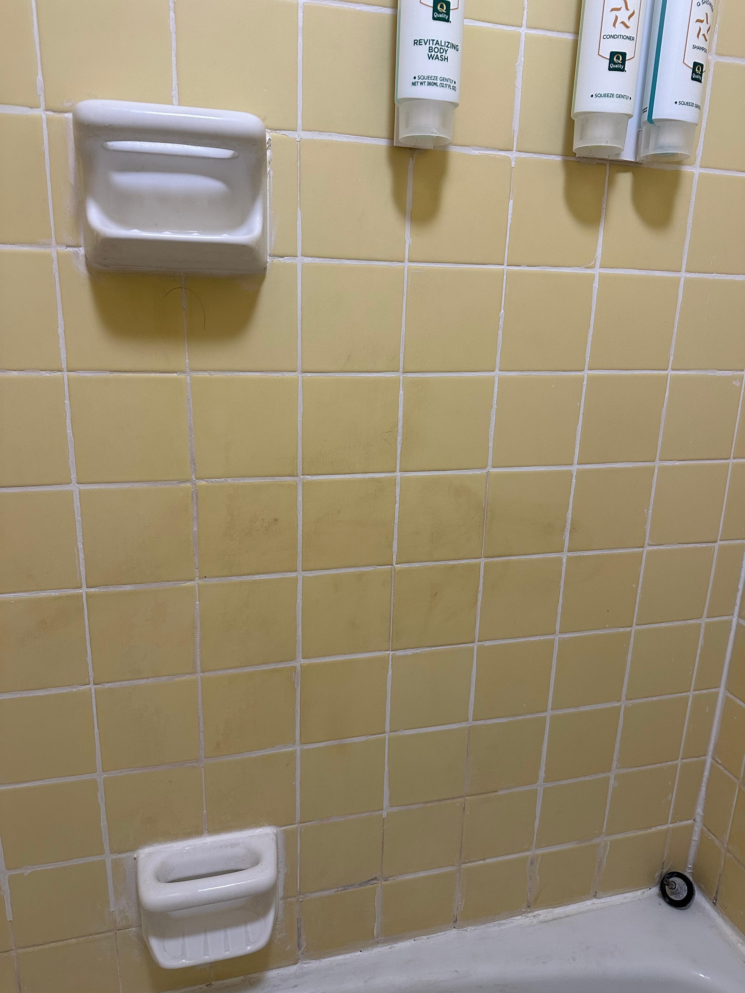 Black smear on shower wall??