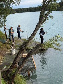 Fishing right at the back yard was awesome.