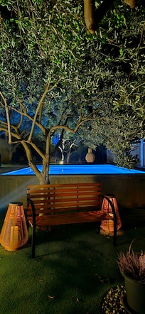Relaxing pool for night swims
