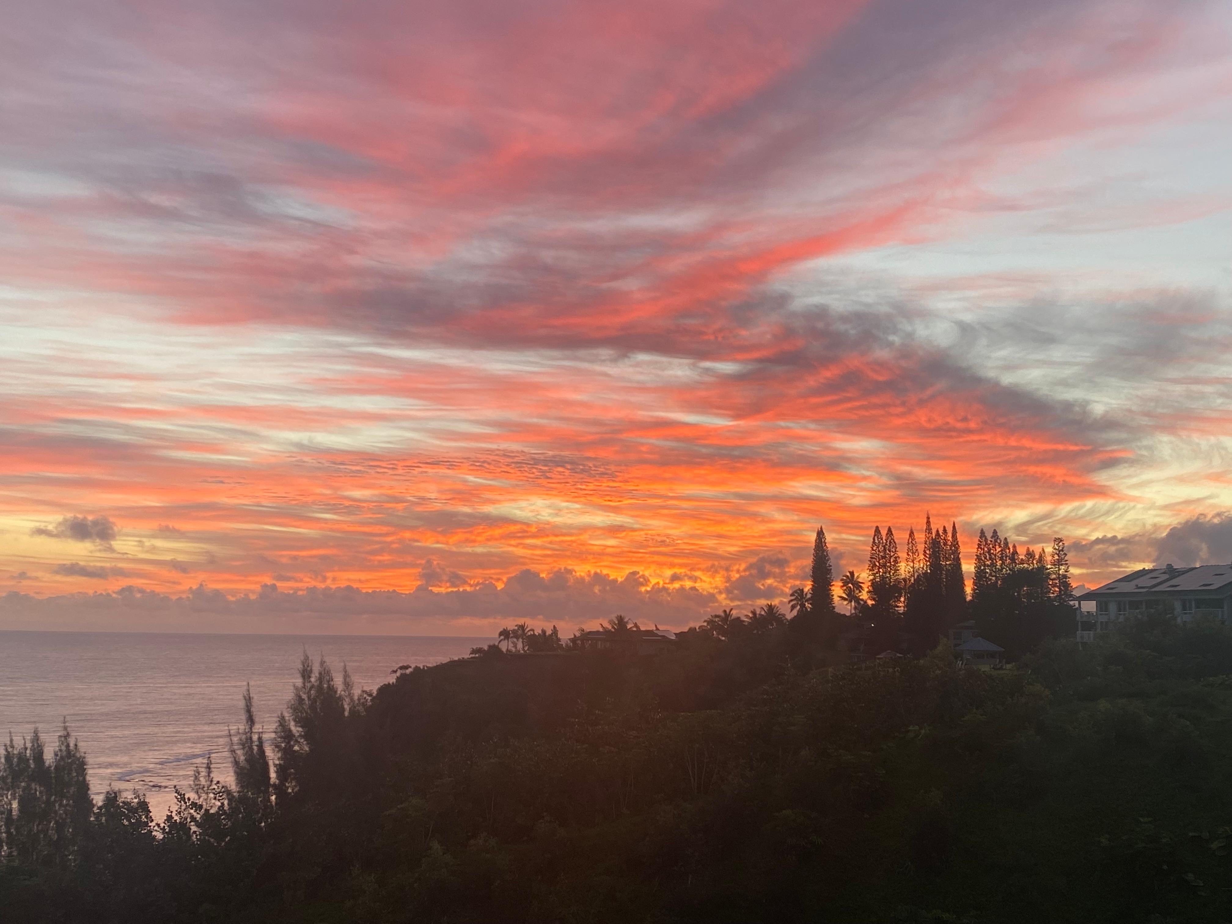Sunrise from the balcony. 