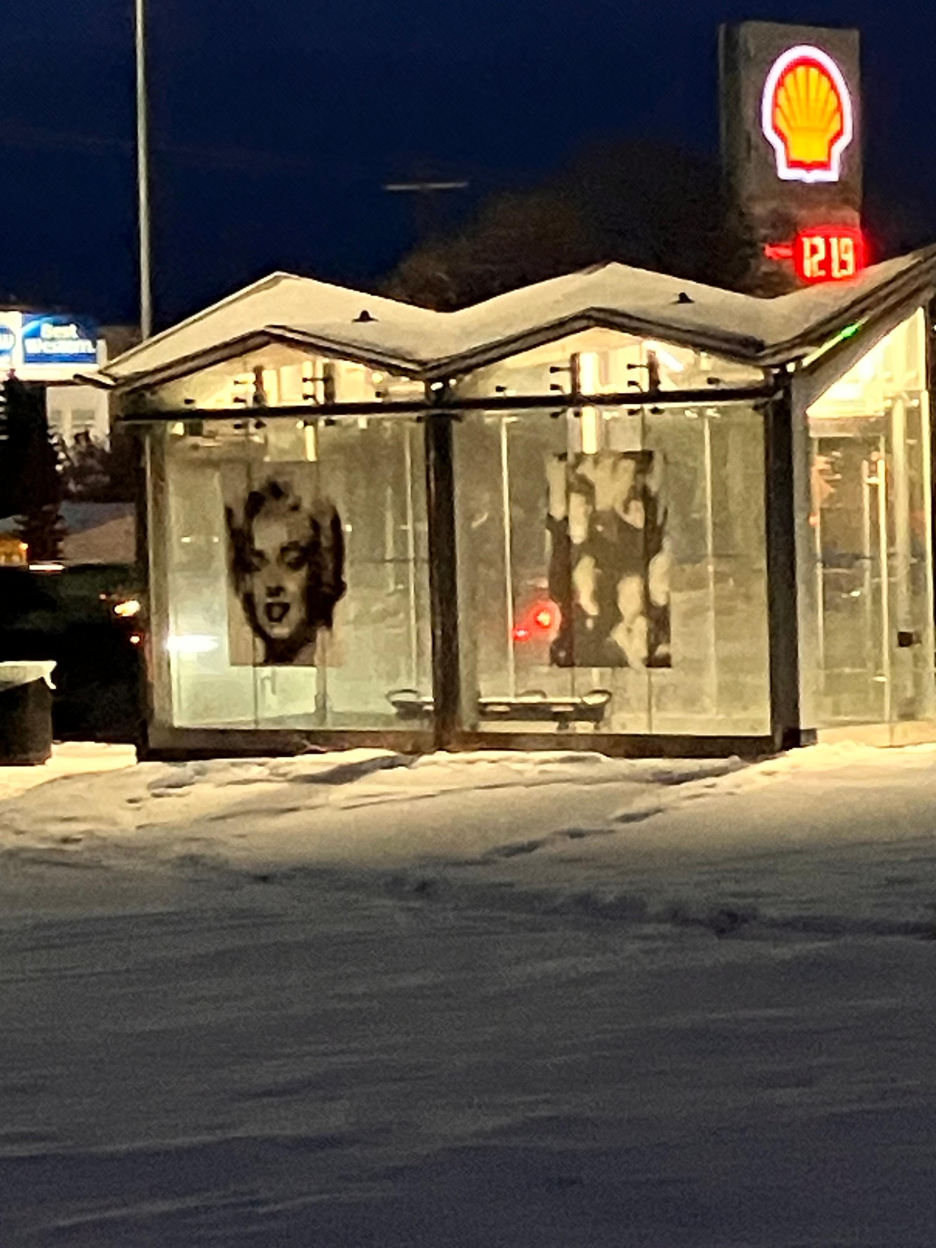 Bus stop - north of hotel