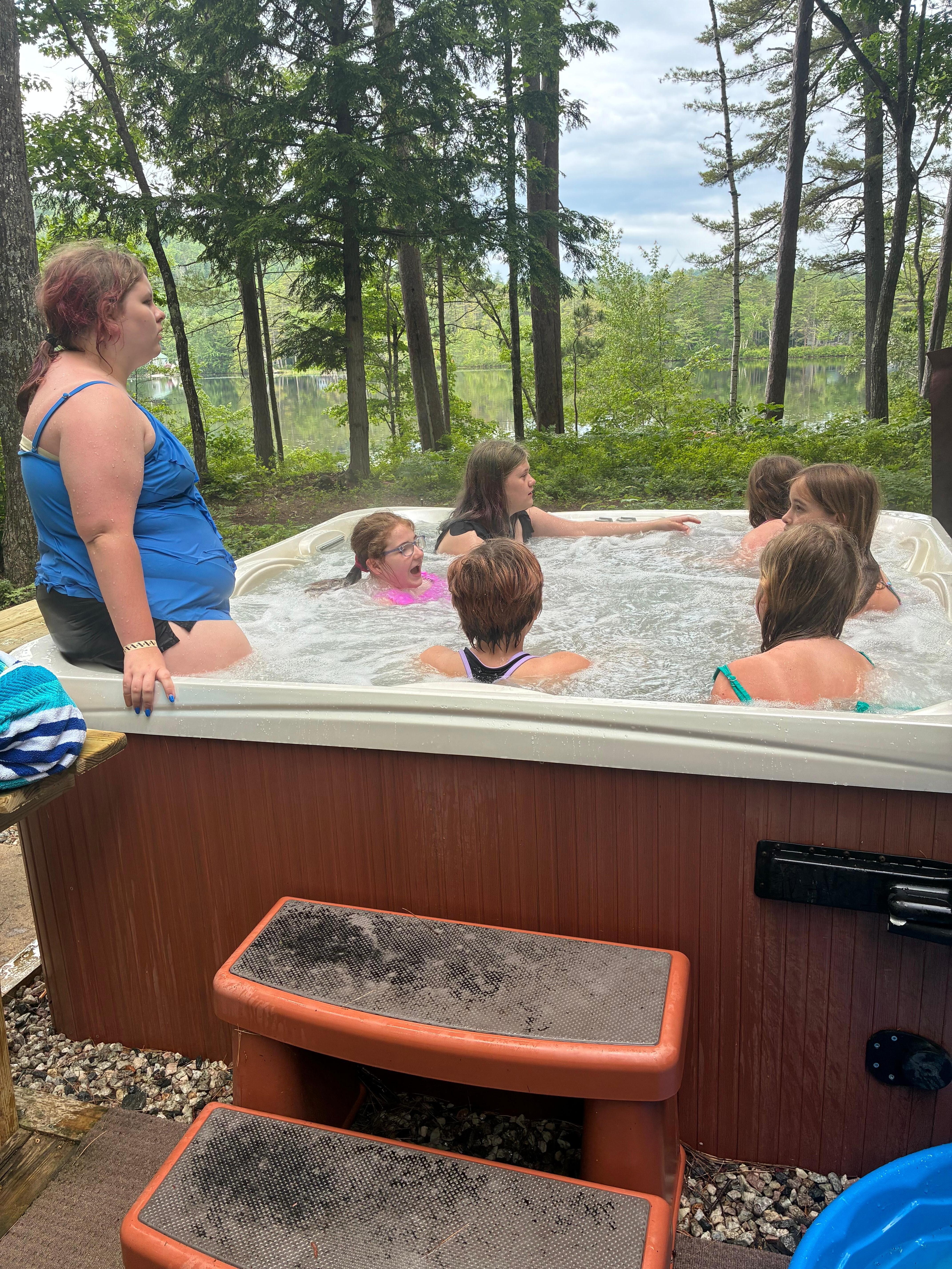 Another day, another hot tub dip to wake up!